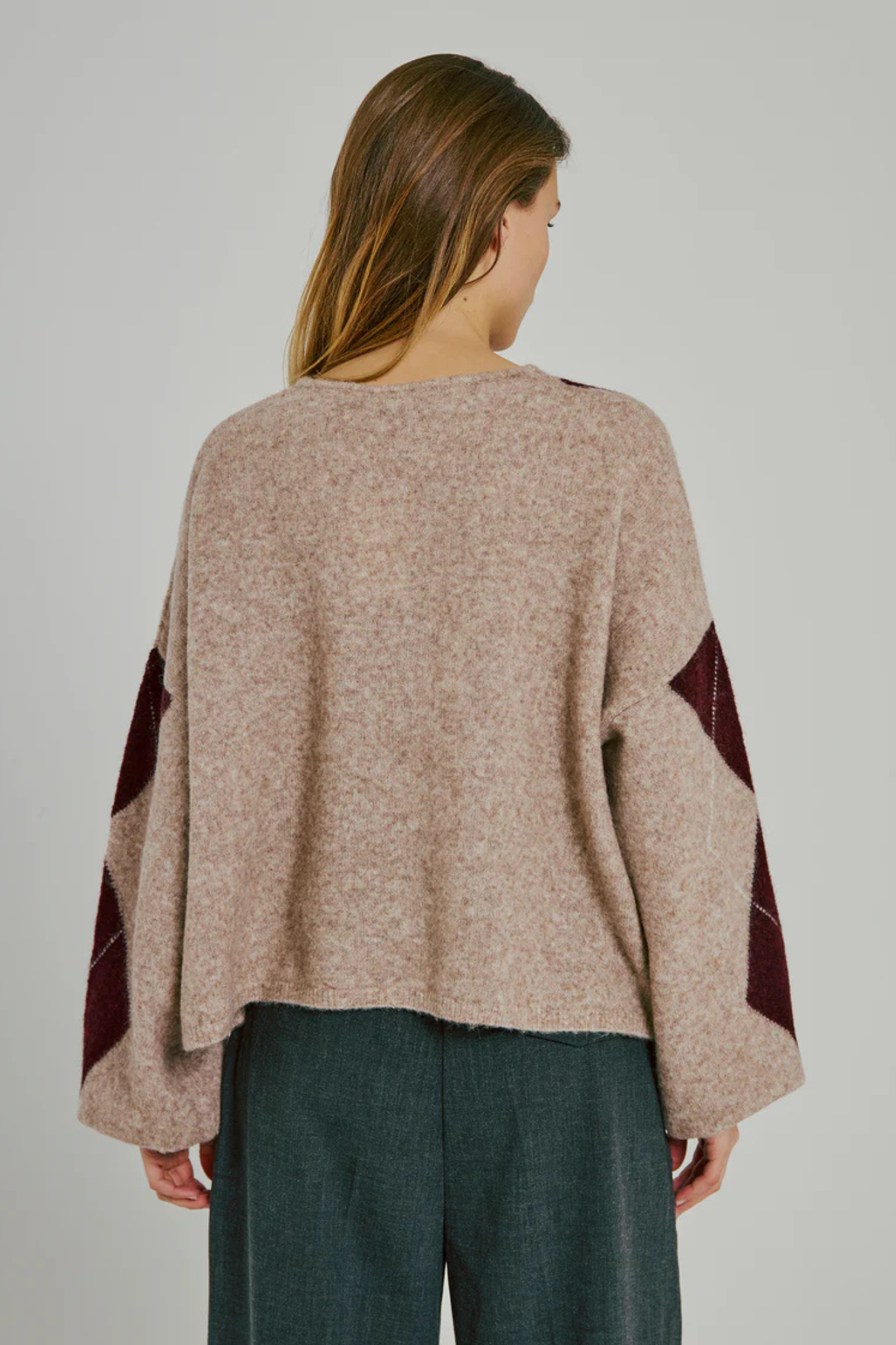 LOGAN KNIT CARDIGAN - BORDEAUX