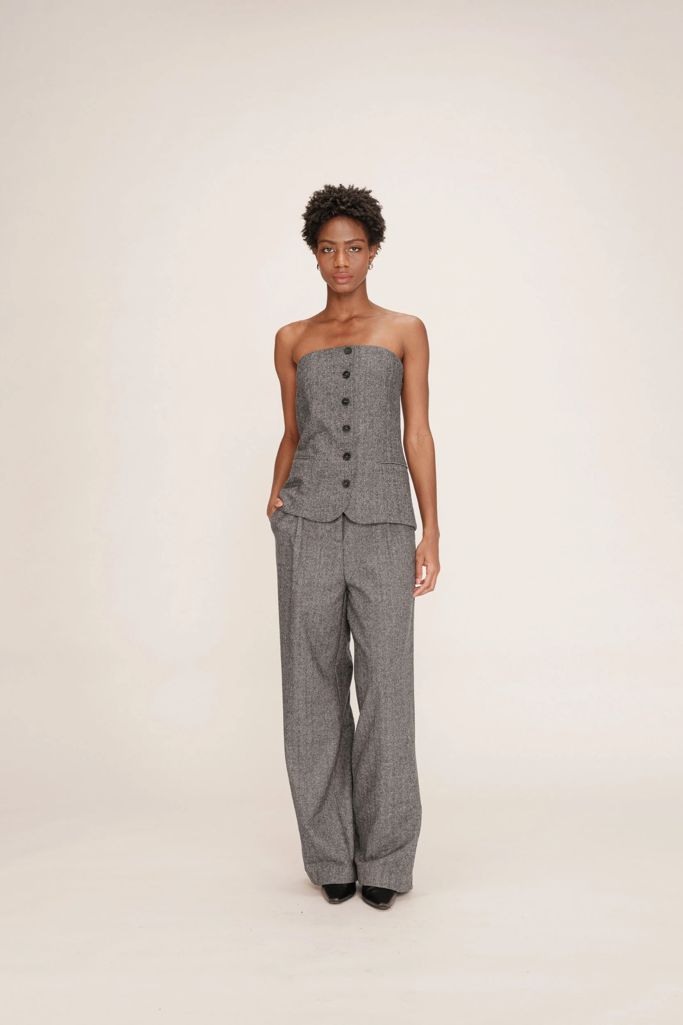 TANDEM STRAPLESS TOP - ANTHRACITE