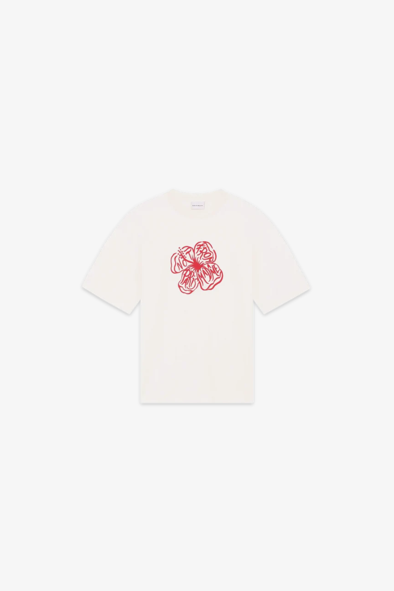 T-SHIRT SLOGAN HIBISCUS - OFF WHITE