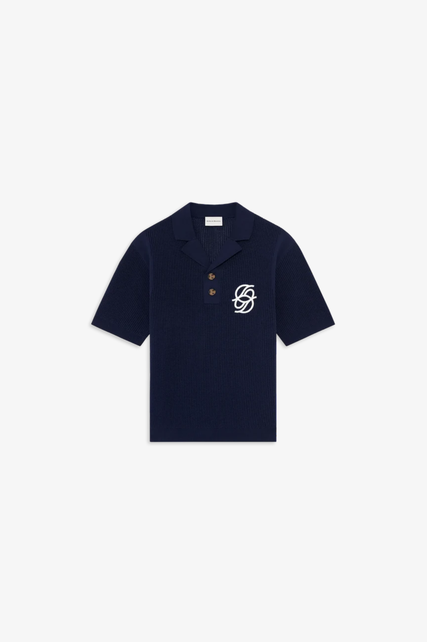 POLO MAILLE MONOGRAMME - NAVY