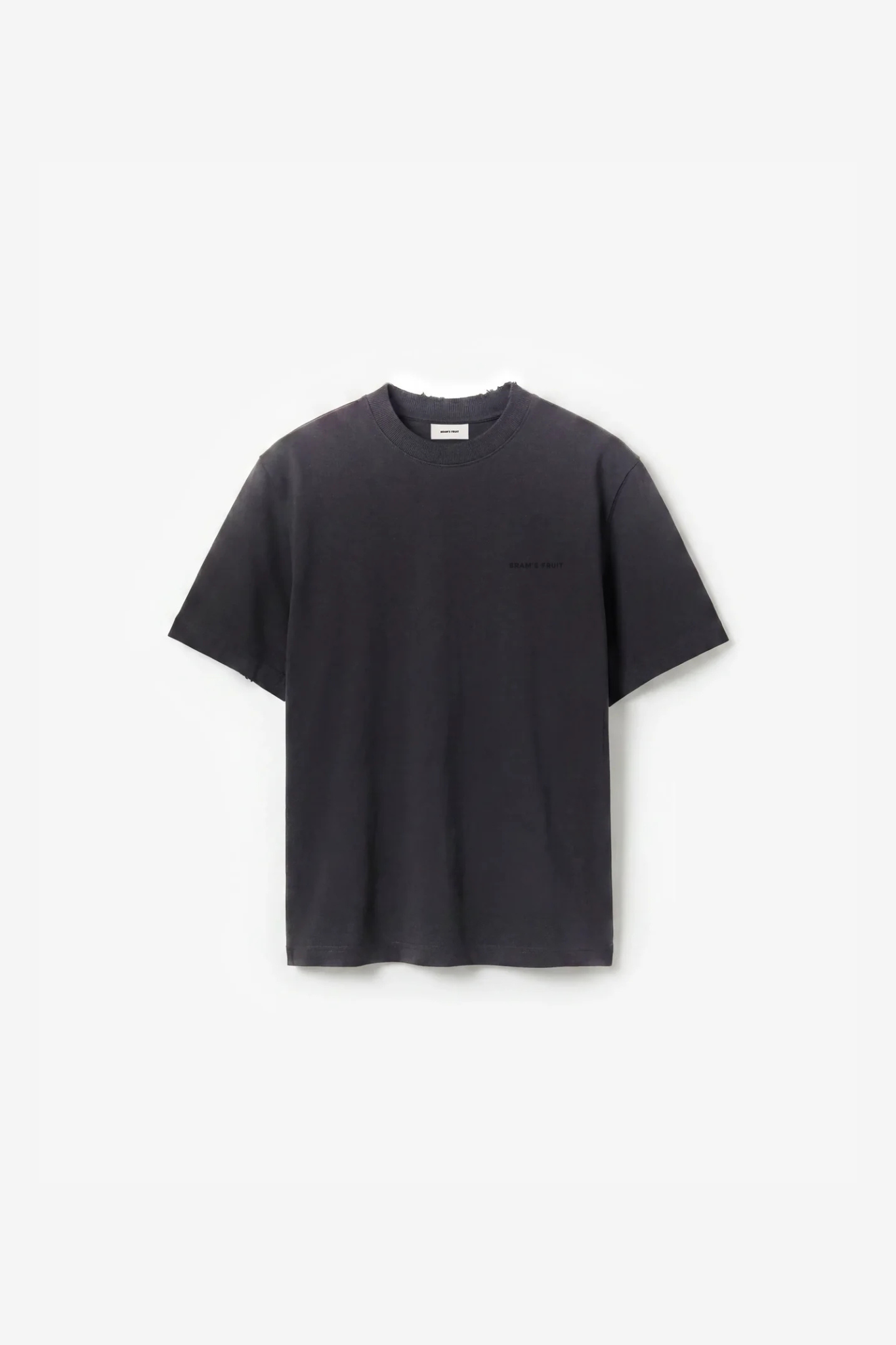 DISTRESSED BIG LEMON OUTLINE T-SHIRT - SHADOW BLACK