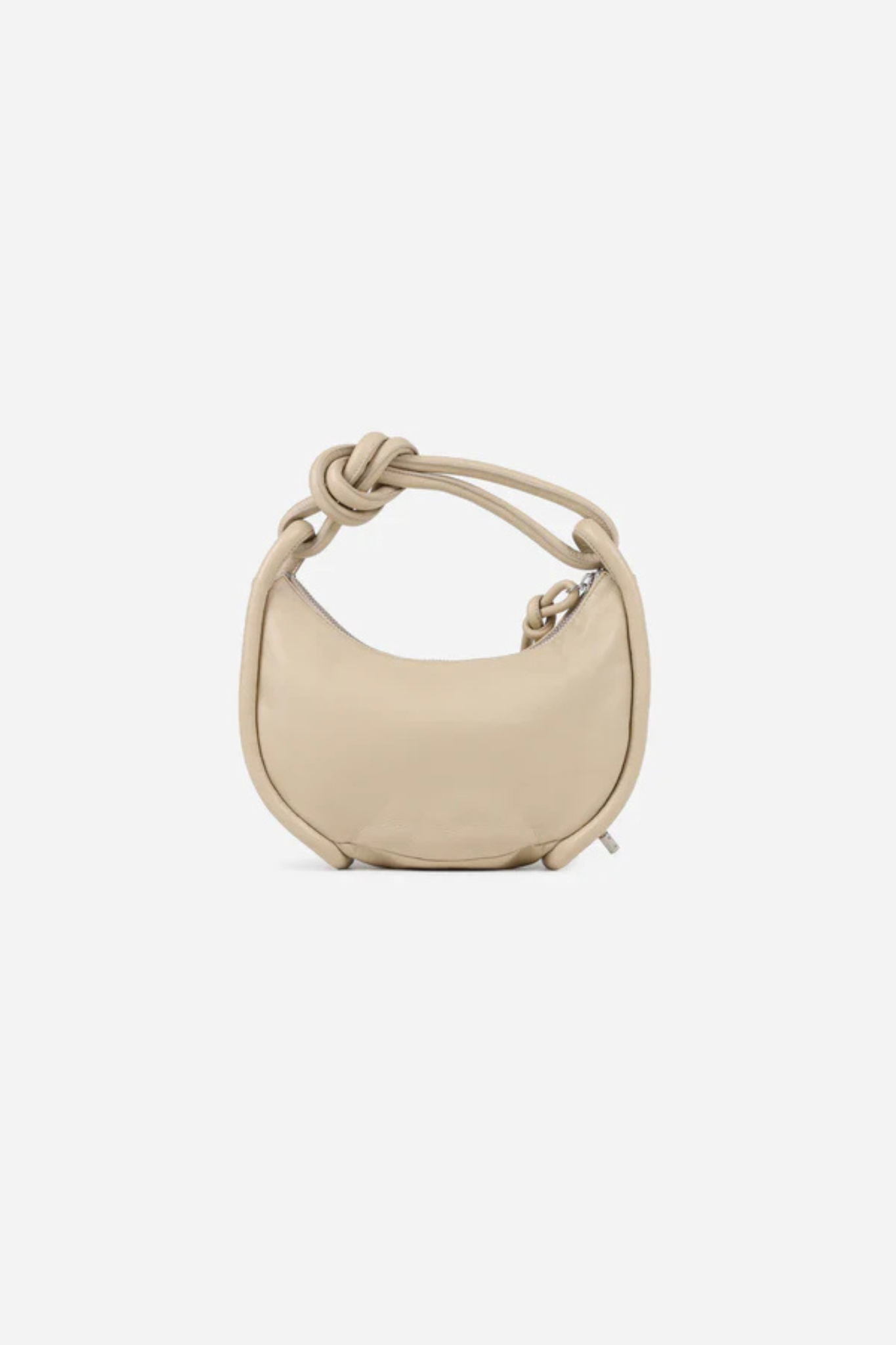 MIAA GRAINY LEATHER BAG - OATMILK
