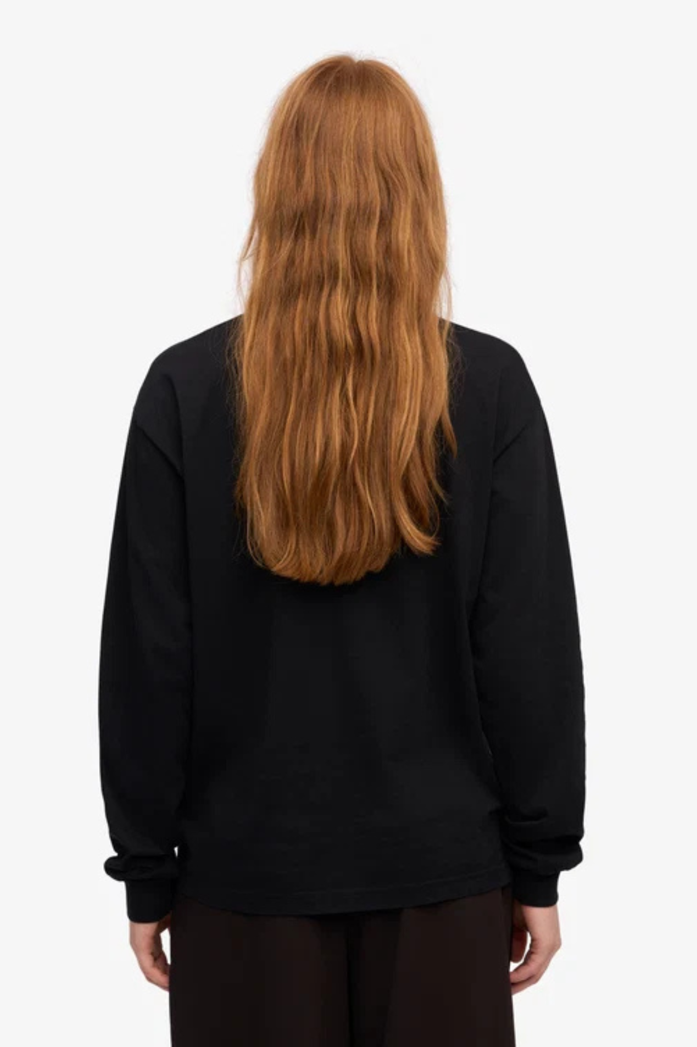 OVERSIZED ORGANIC LS T-SHIRT - DEEP BLACK