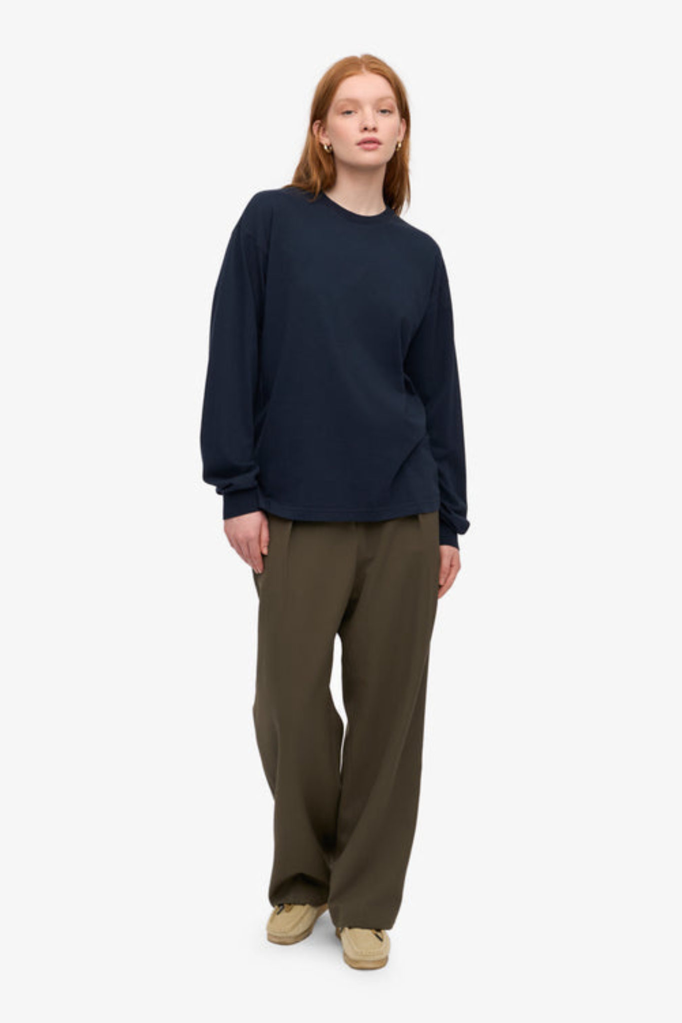 OVERSIZED ORGANIC T-SHIRT - NAVY BLUE