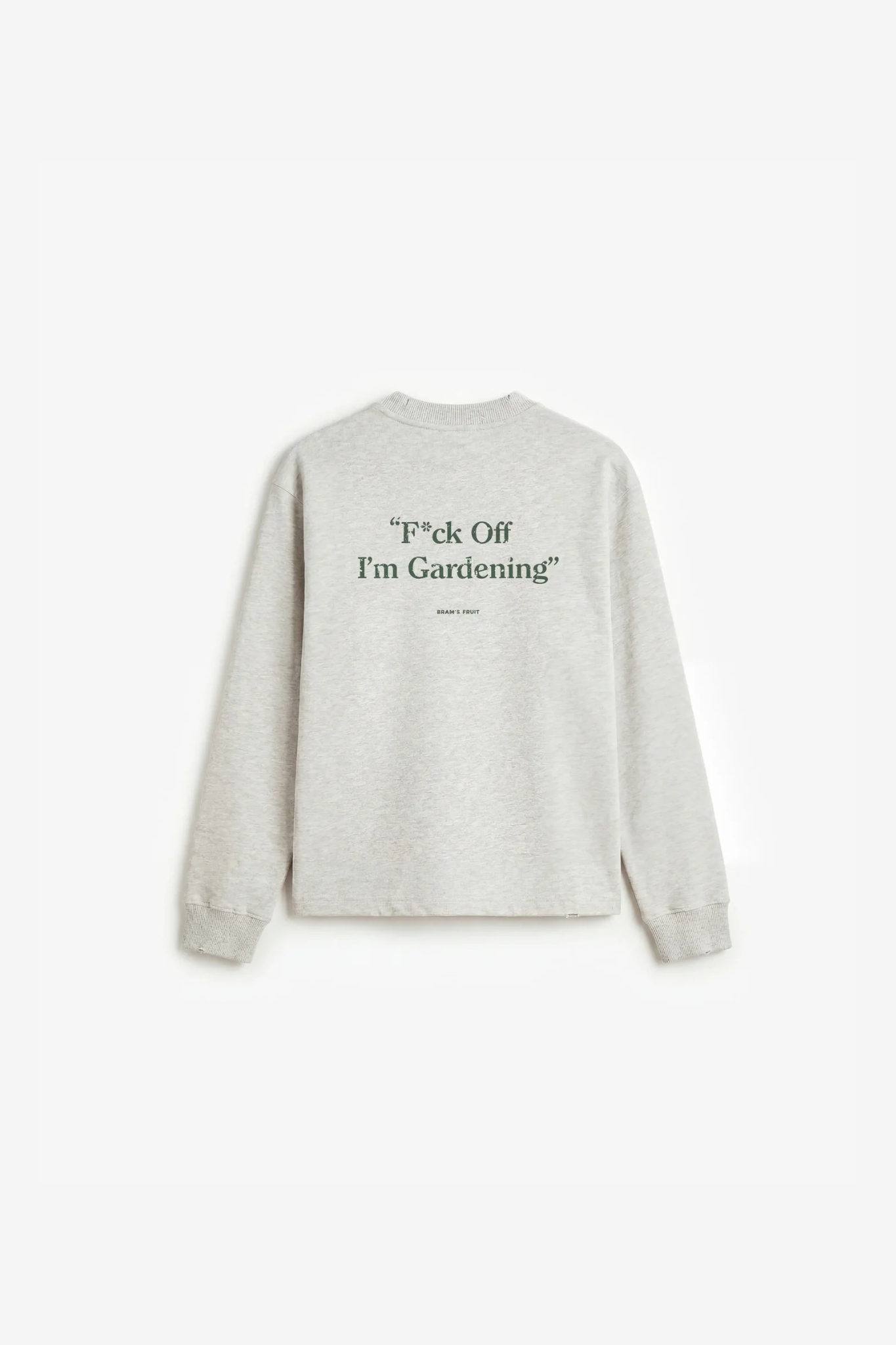 DISTRESSED F*CK OFF I'M GARDENING LONGSLEEVE - GREY MELANGE