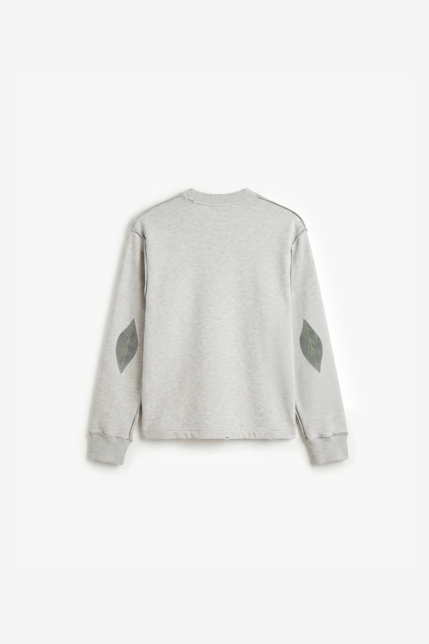 DISTRESEED LEAF LONGSLEEVE - GREY MELANGE