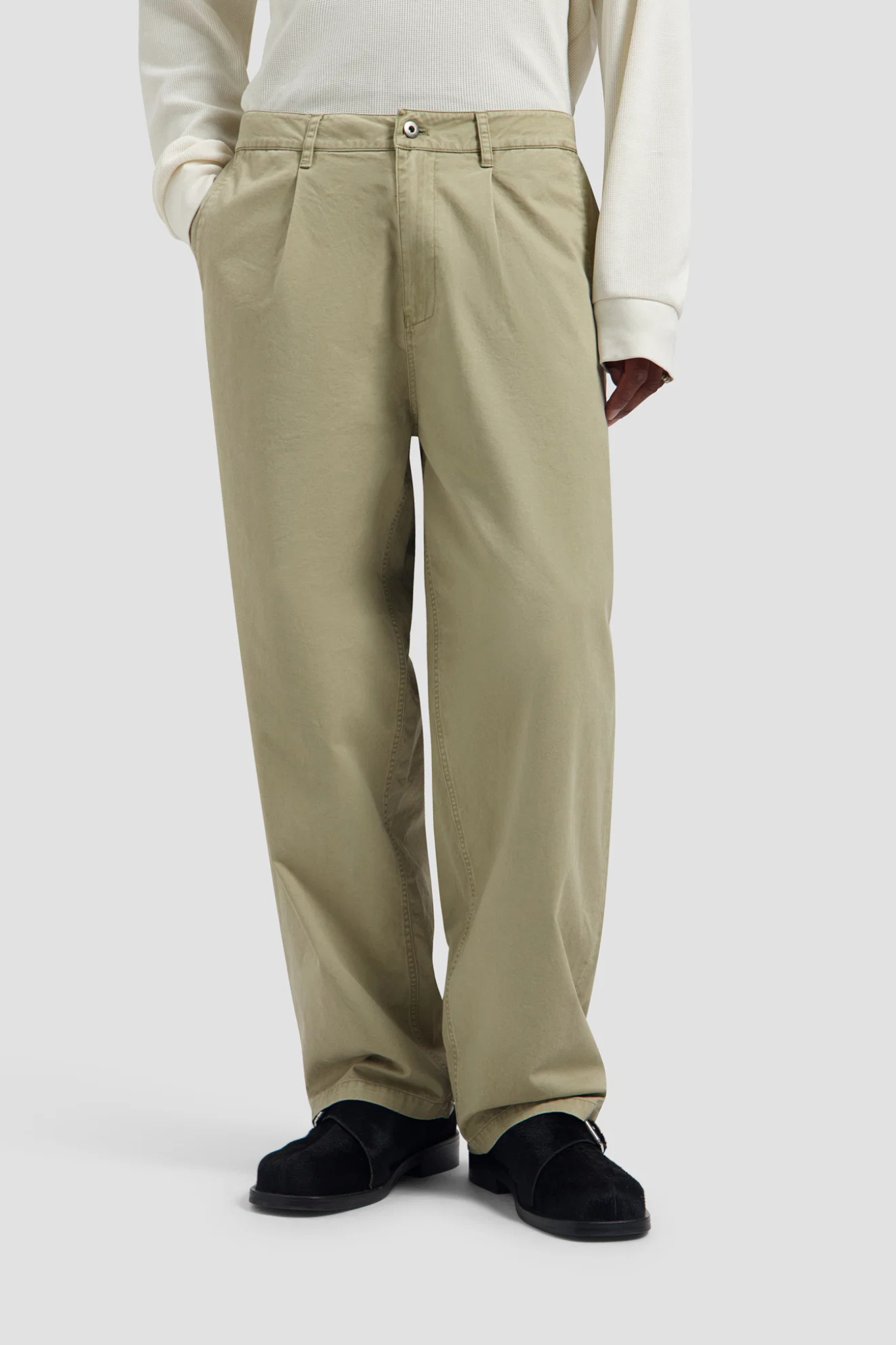 WASHED BARREL LEG PANTS - ANCIENT SCROLL