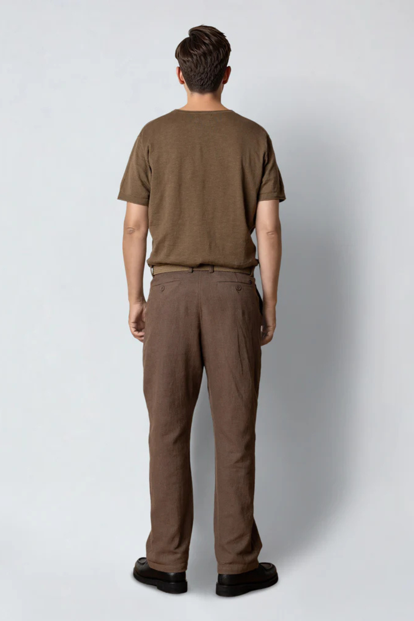 THOMAS KNITTED T-SHIRT - SHITAKE