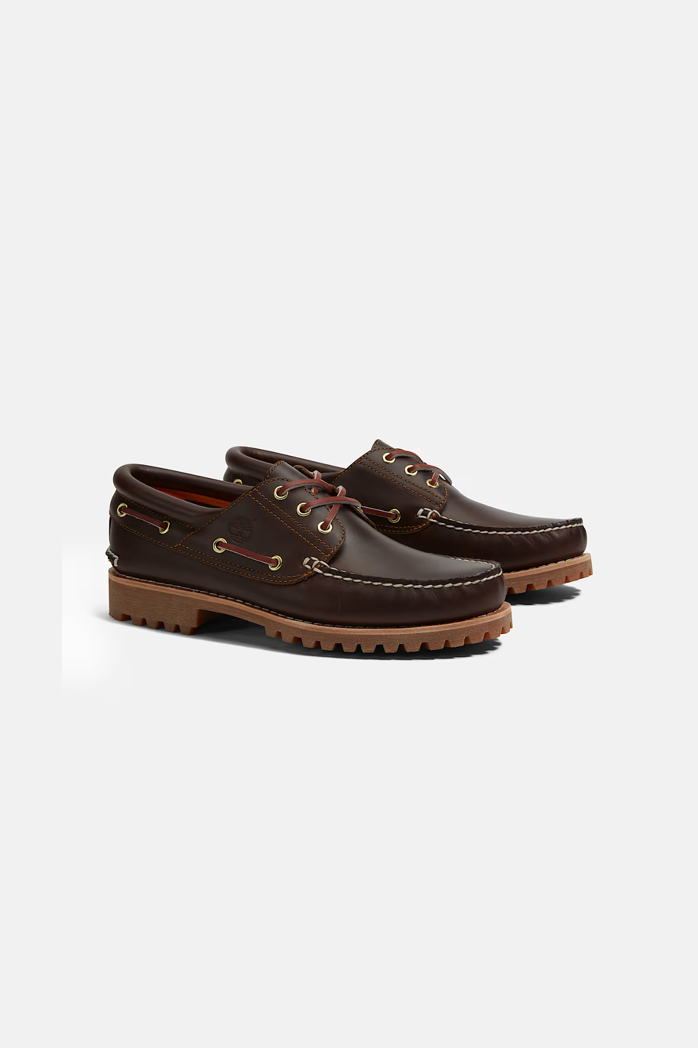 3-EYELET BOAT SHOES - BROWN