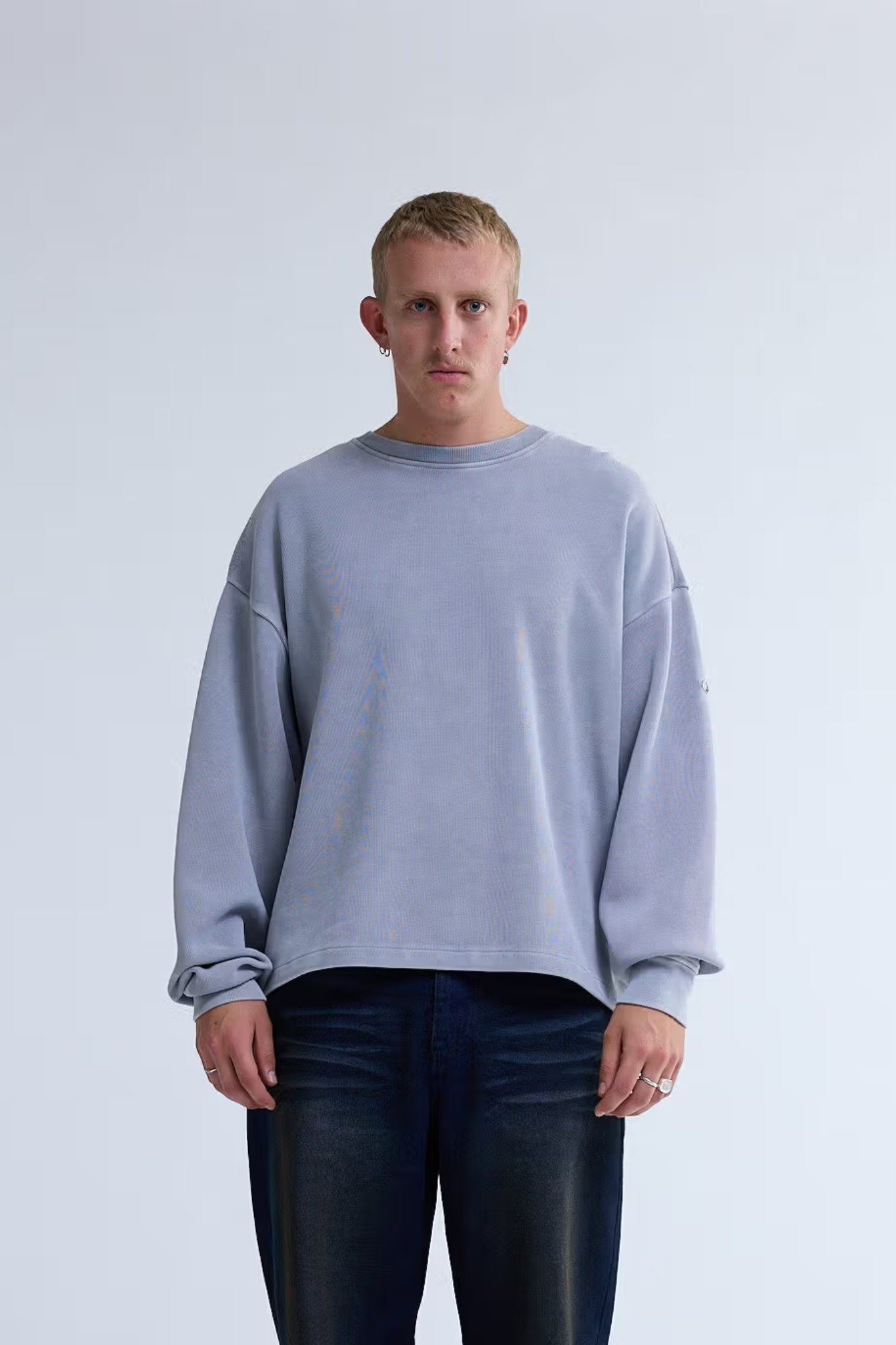 PLATE SWEATER - WASHED GREY