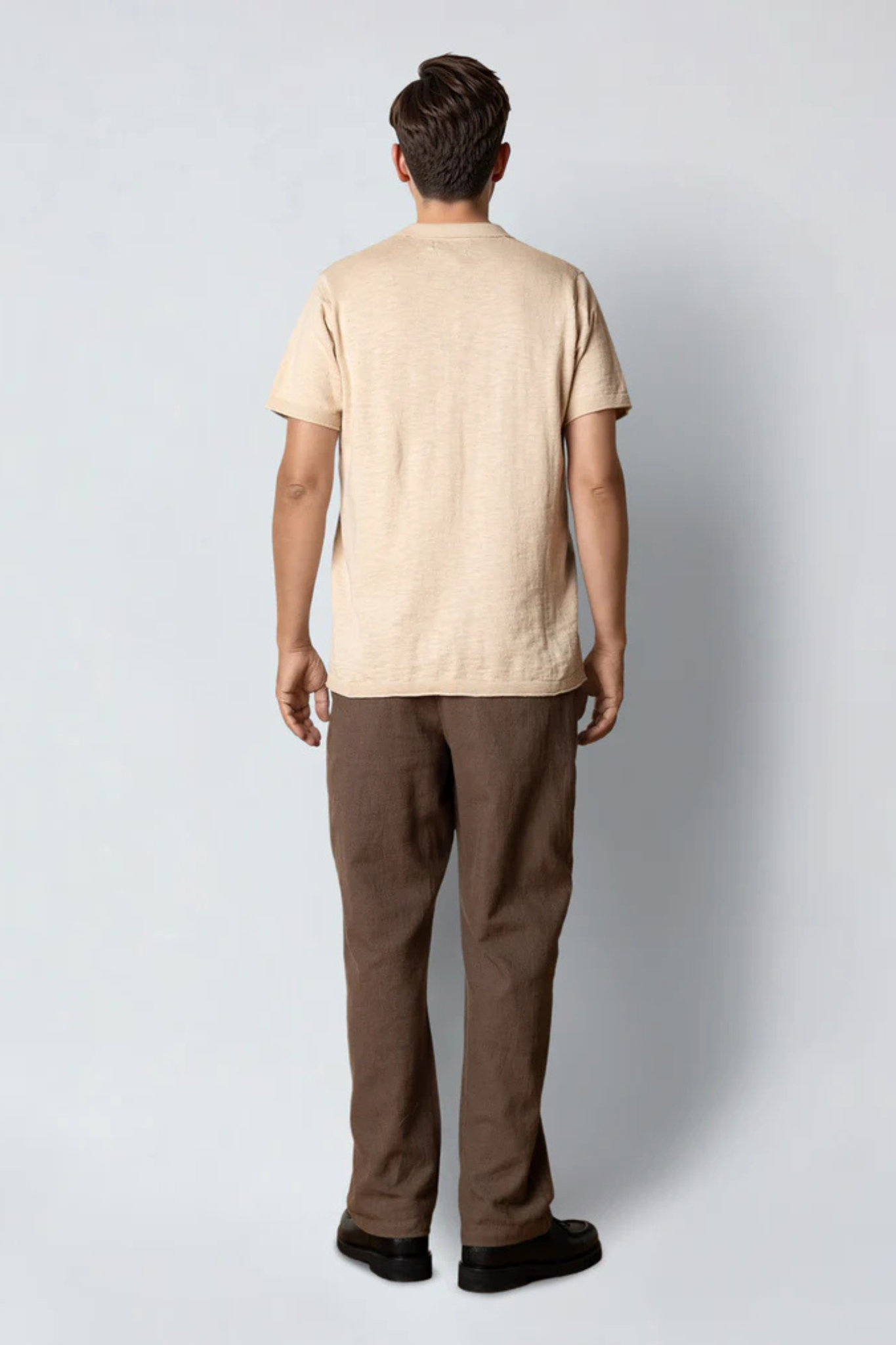 THOMAS KNITTED POLO - ECRU