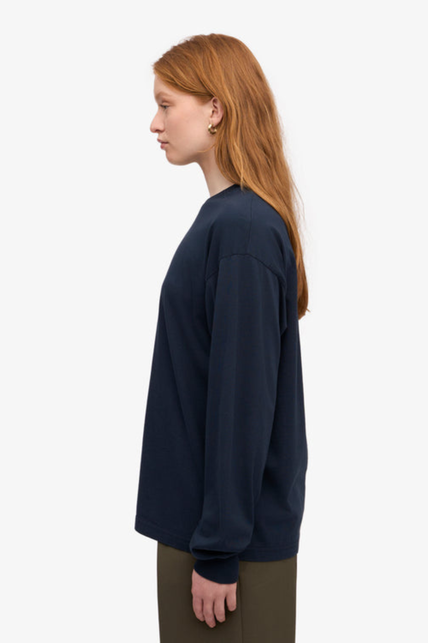 OVERSIZED ORGANIC T-SHIRT - NAVY BLUE