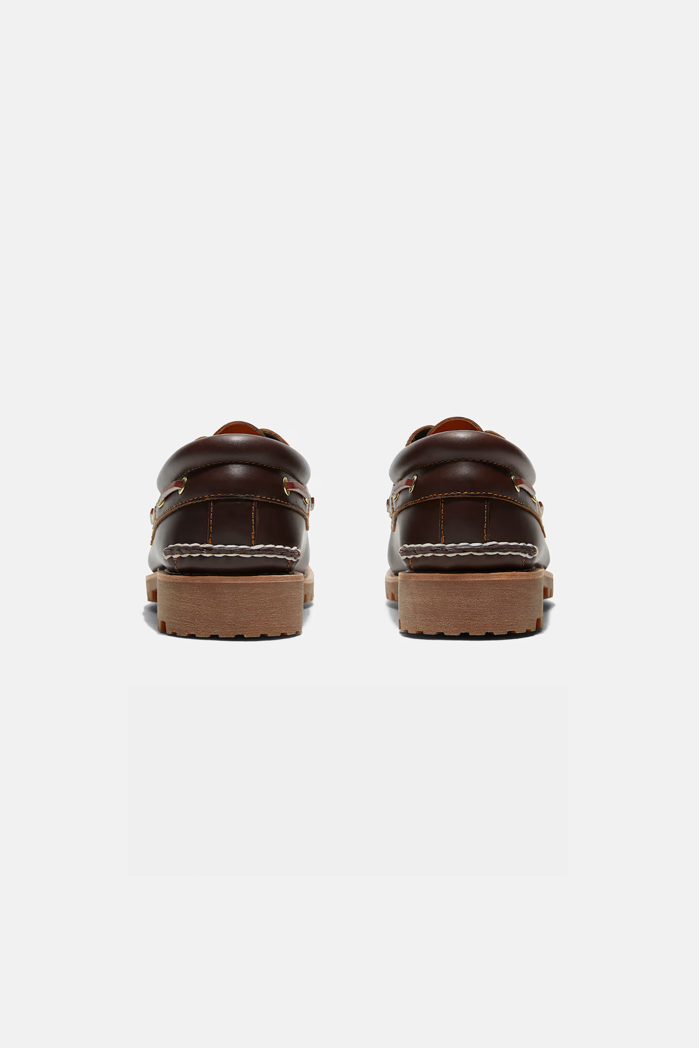 3-EYELET BOAT SHOES - BROWN