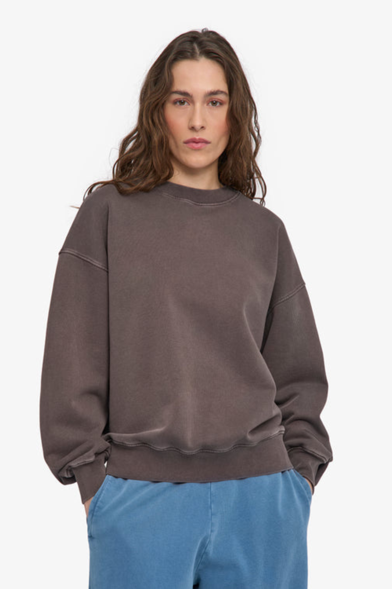 ORGANIC OVERSIZED CREW - FADED MUD