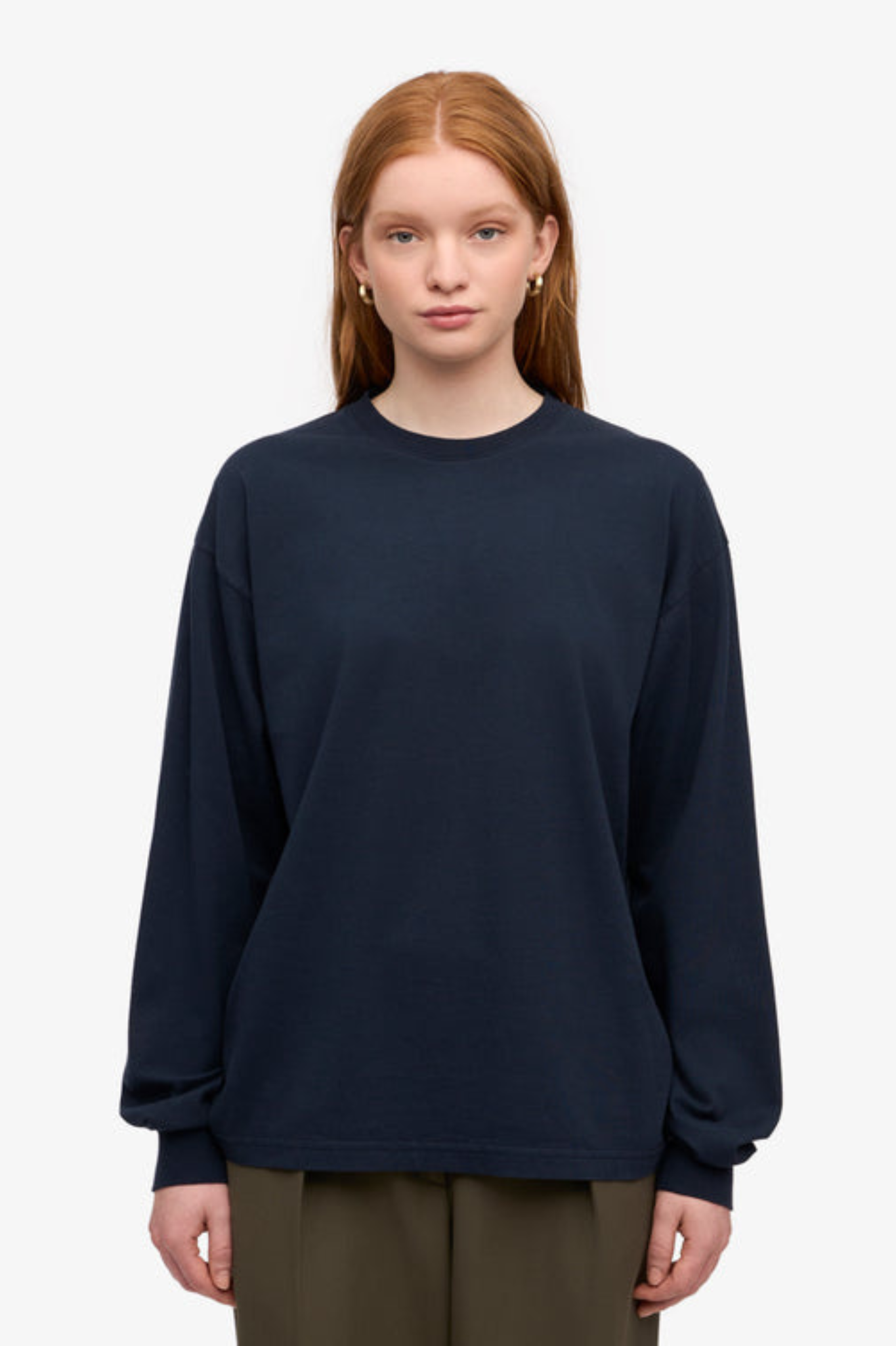 OVERSIZED ORGANIC T-SHIRT - NAVY BLUE