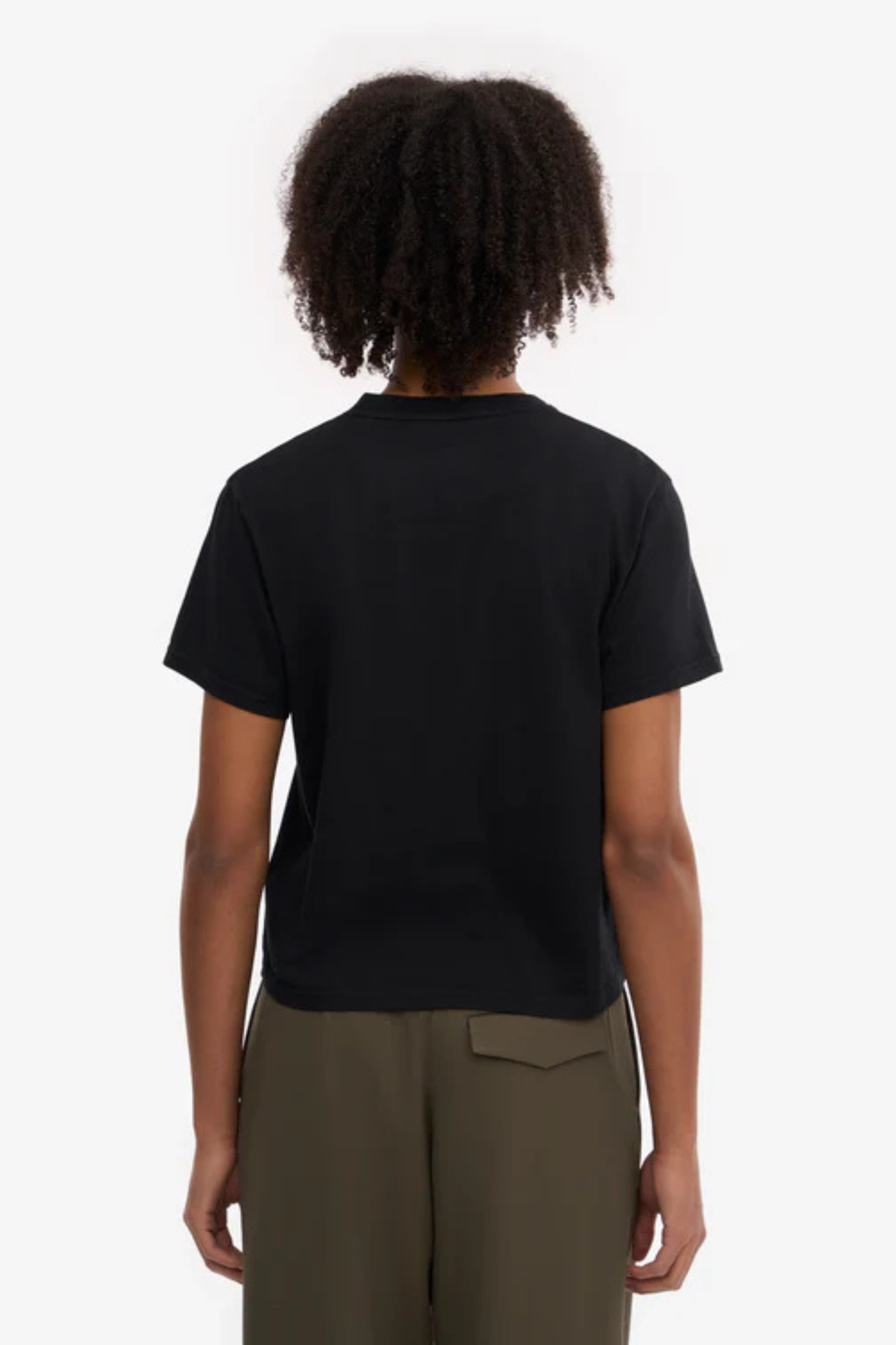 ORGANIC BOXY CROP T-SHIRT - DEEP BLACK