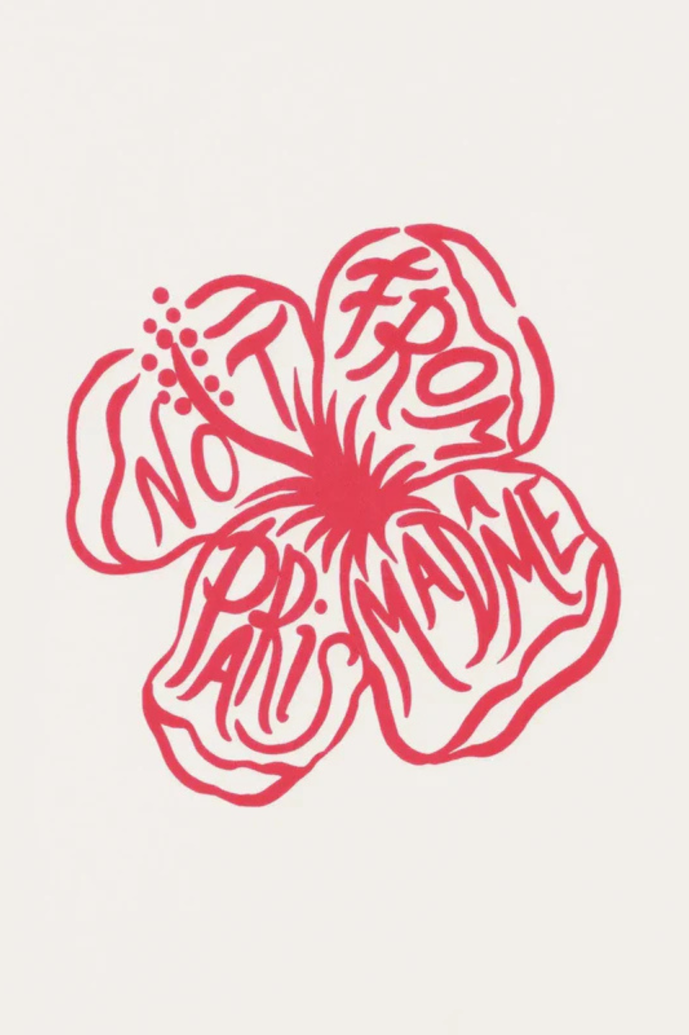 T-SHIRT SLOGAN HIBISCUS - OFF WHITE