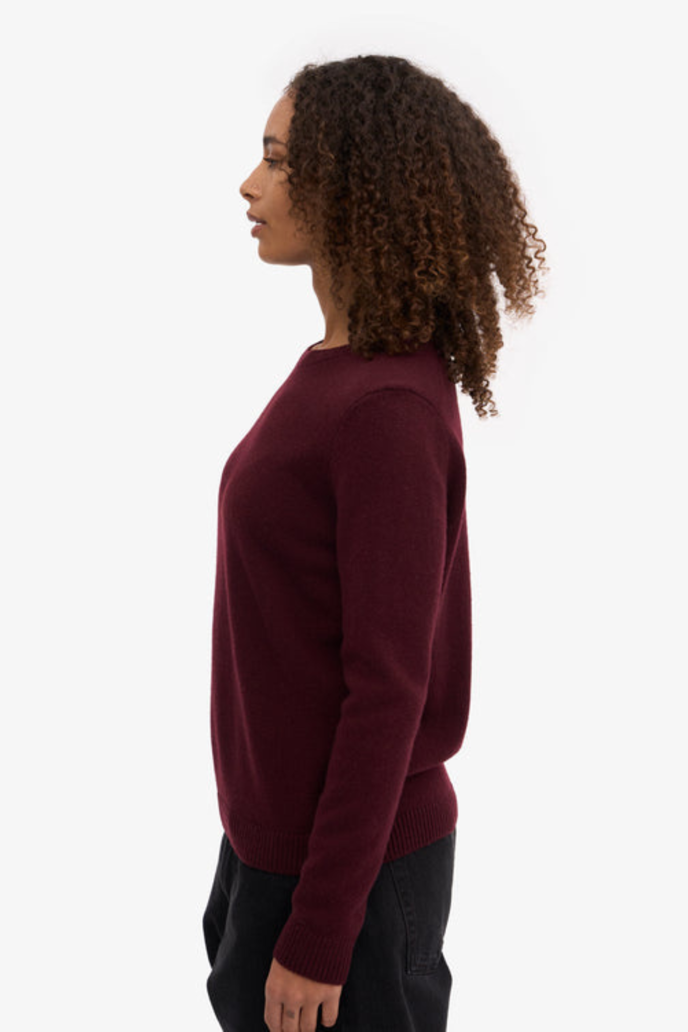 CLASSIC MERINO WOOL CREW - OXBLOOD RED
