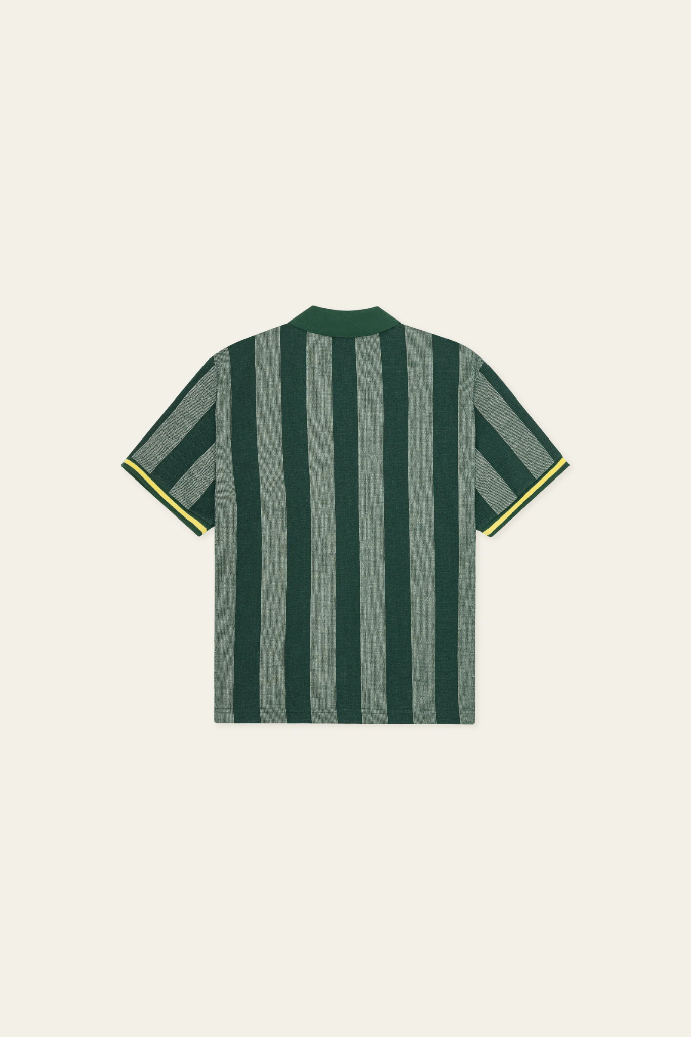 STRIPE JACQUARD FOOTBALL JERSEY - PINE GREEN