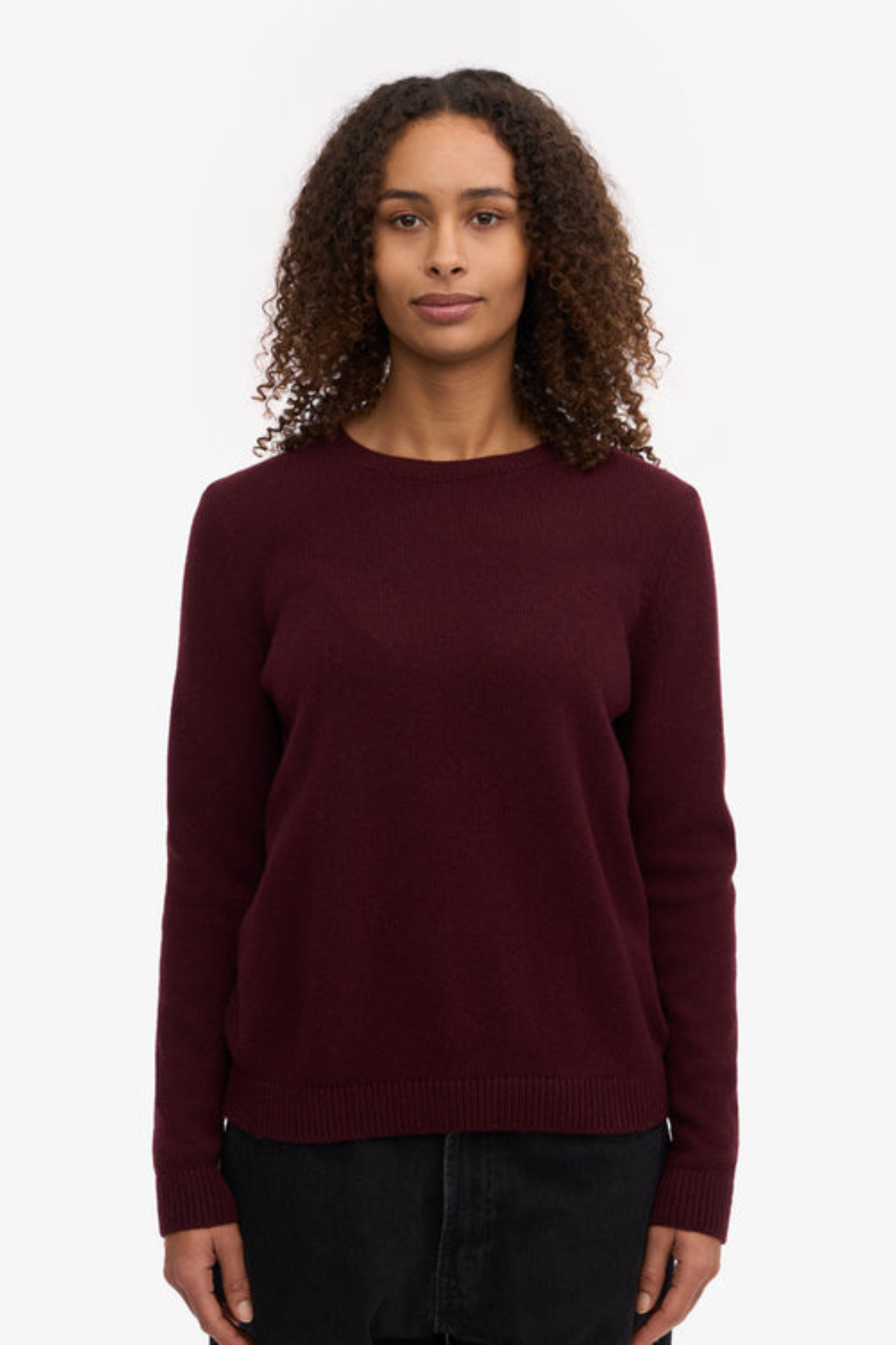 CLASSIC MERINO WOOL CREW - OXBLOOD RED