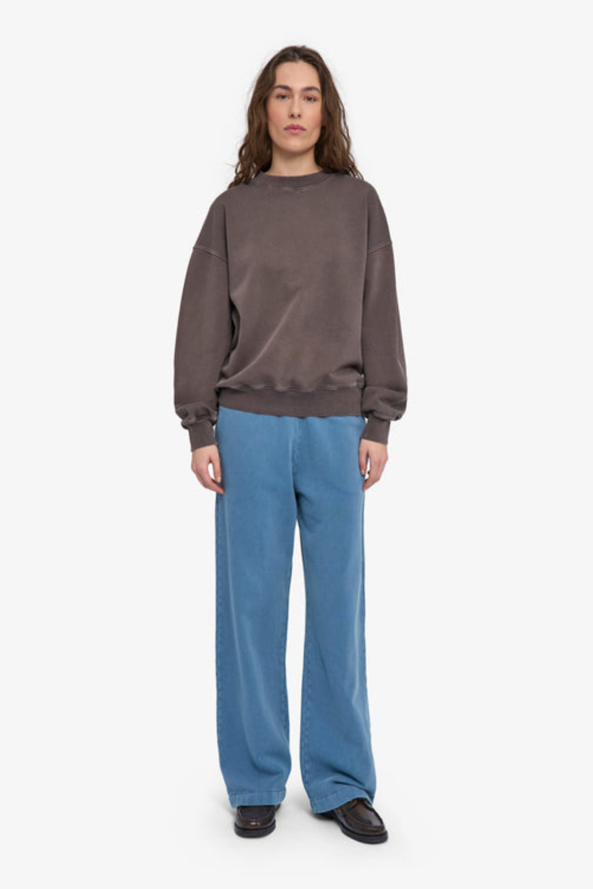 ORGANIC OVERSIZED CREW - FADED MUD
