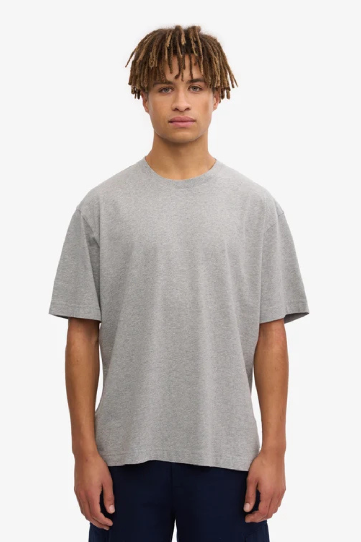 OVERSIZED ORGANIC T-SHIRT - HEATHER GREY