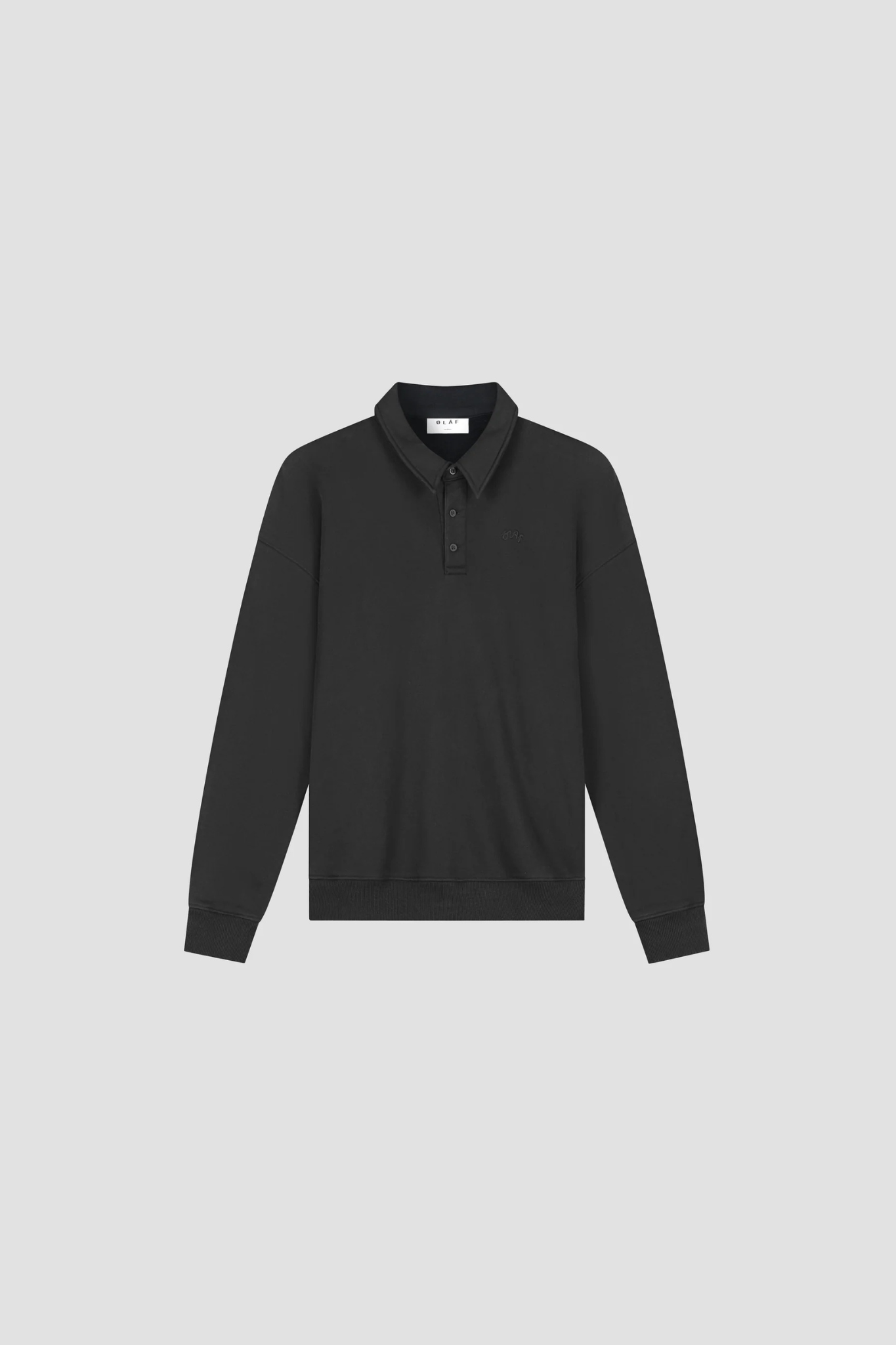 SIGNATURE OVERSIZED POLO - BLACK
