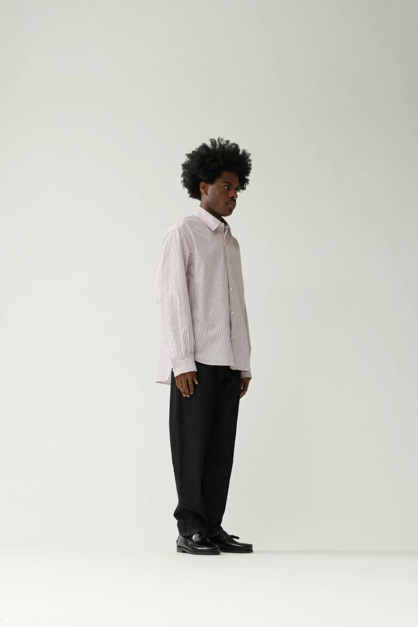 BEACH SHIRT - WHITE/RED STRIPE