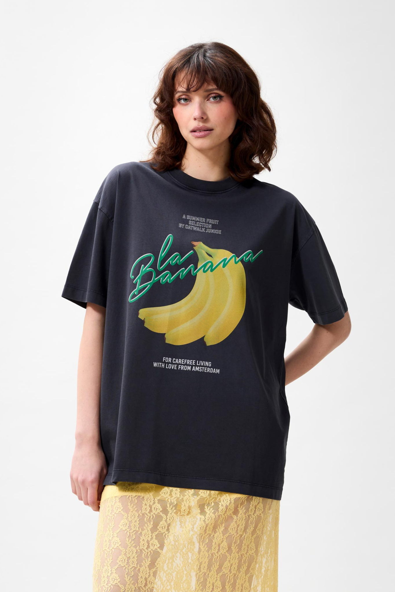 OVERSIZED GRAPHIC T-SHIRT - DARK GREY