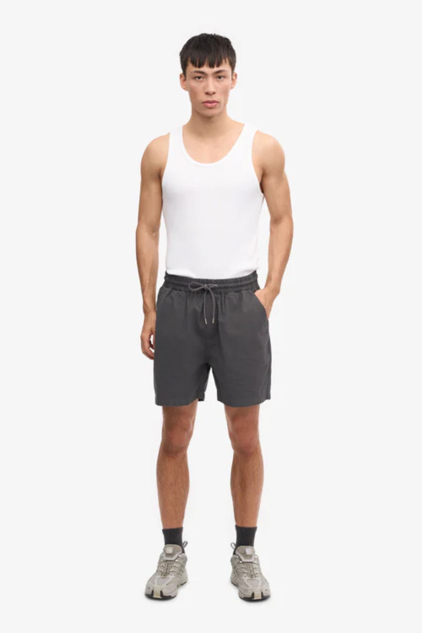 ORGANIC TWILL SHORTS - LAVA GREY