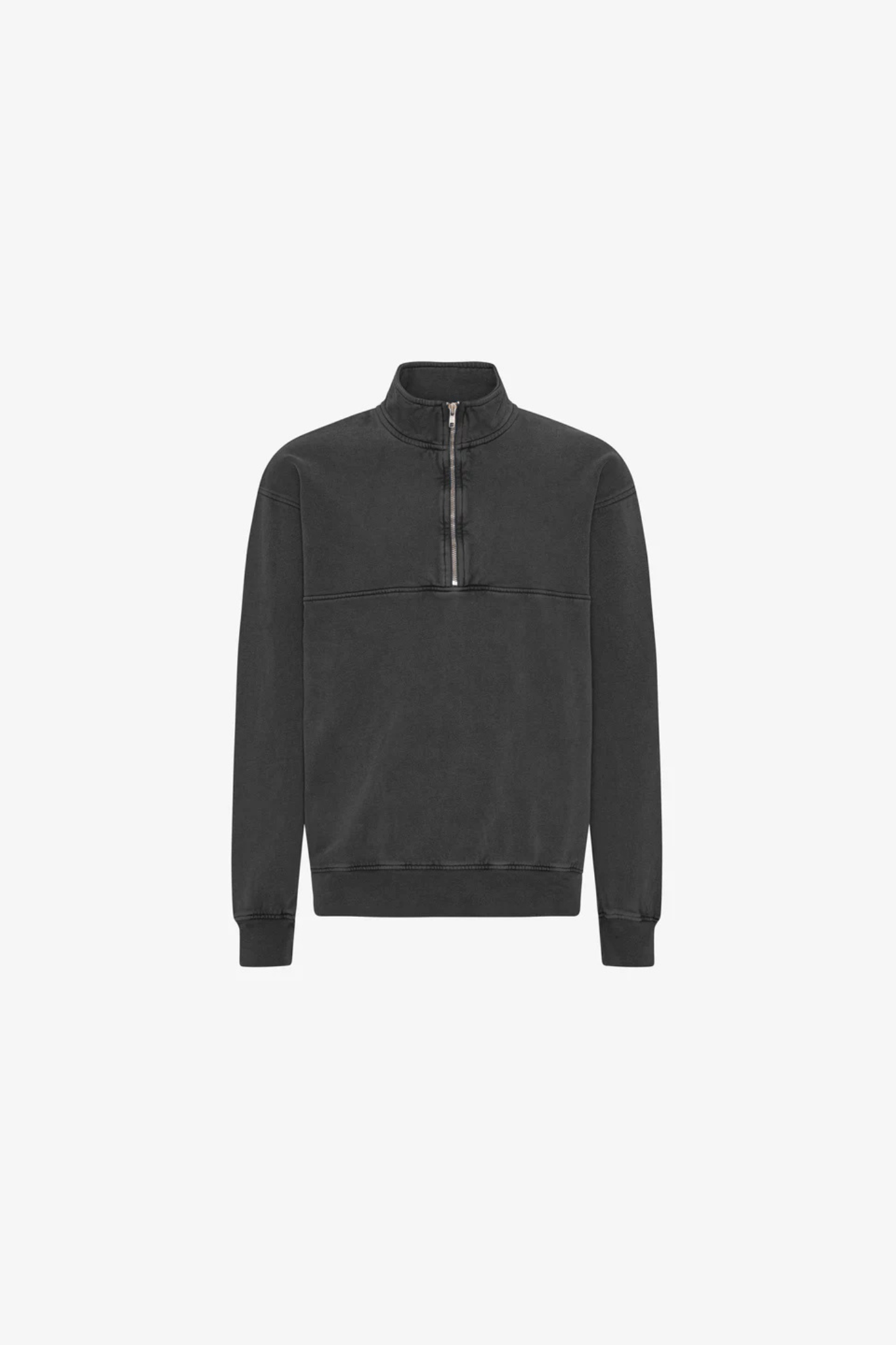 ORGANIC QUARTER ZIP - FADED BLACK