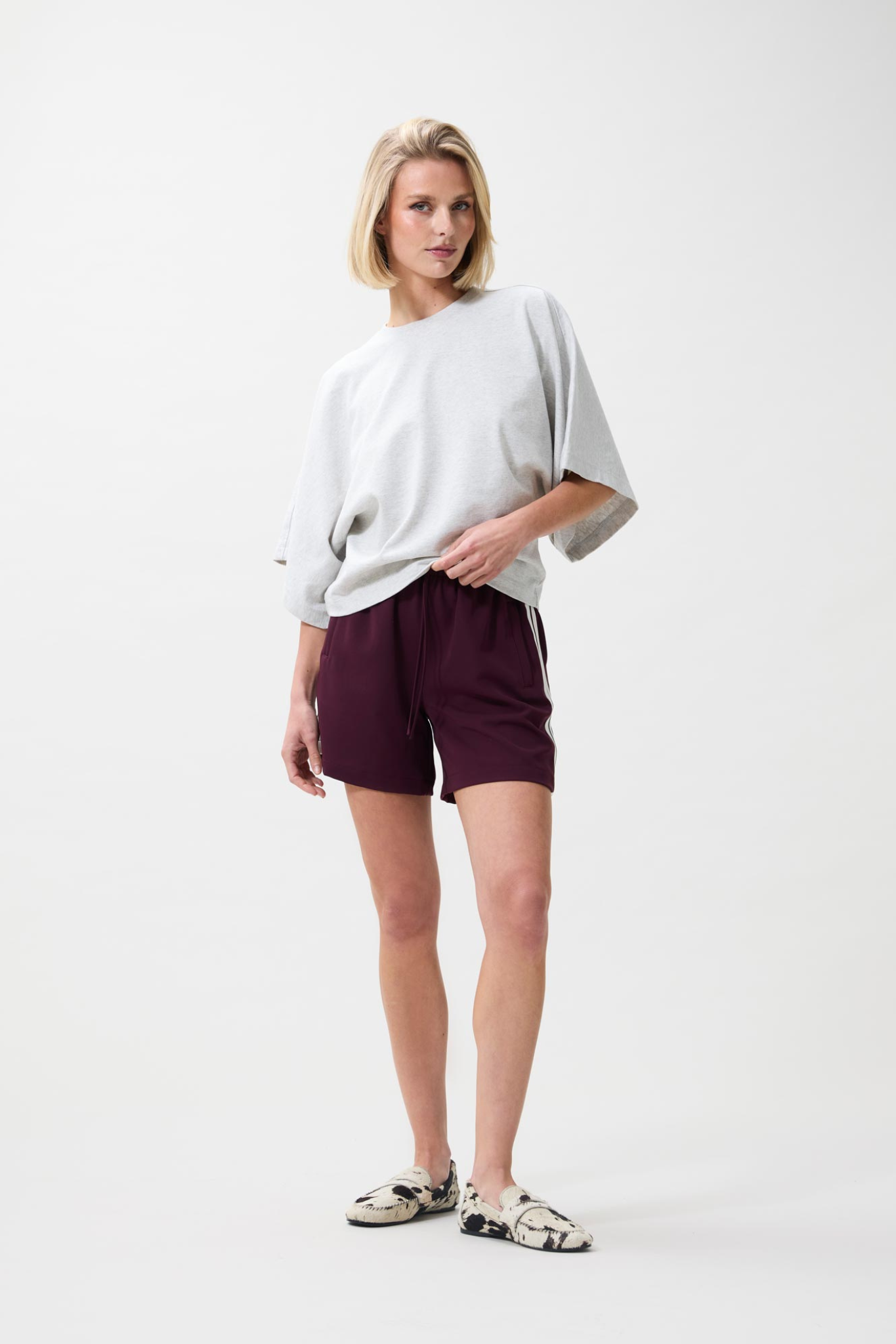 BATSLEEVE T-SHIRT - LIGHT GREY MELANGE