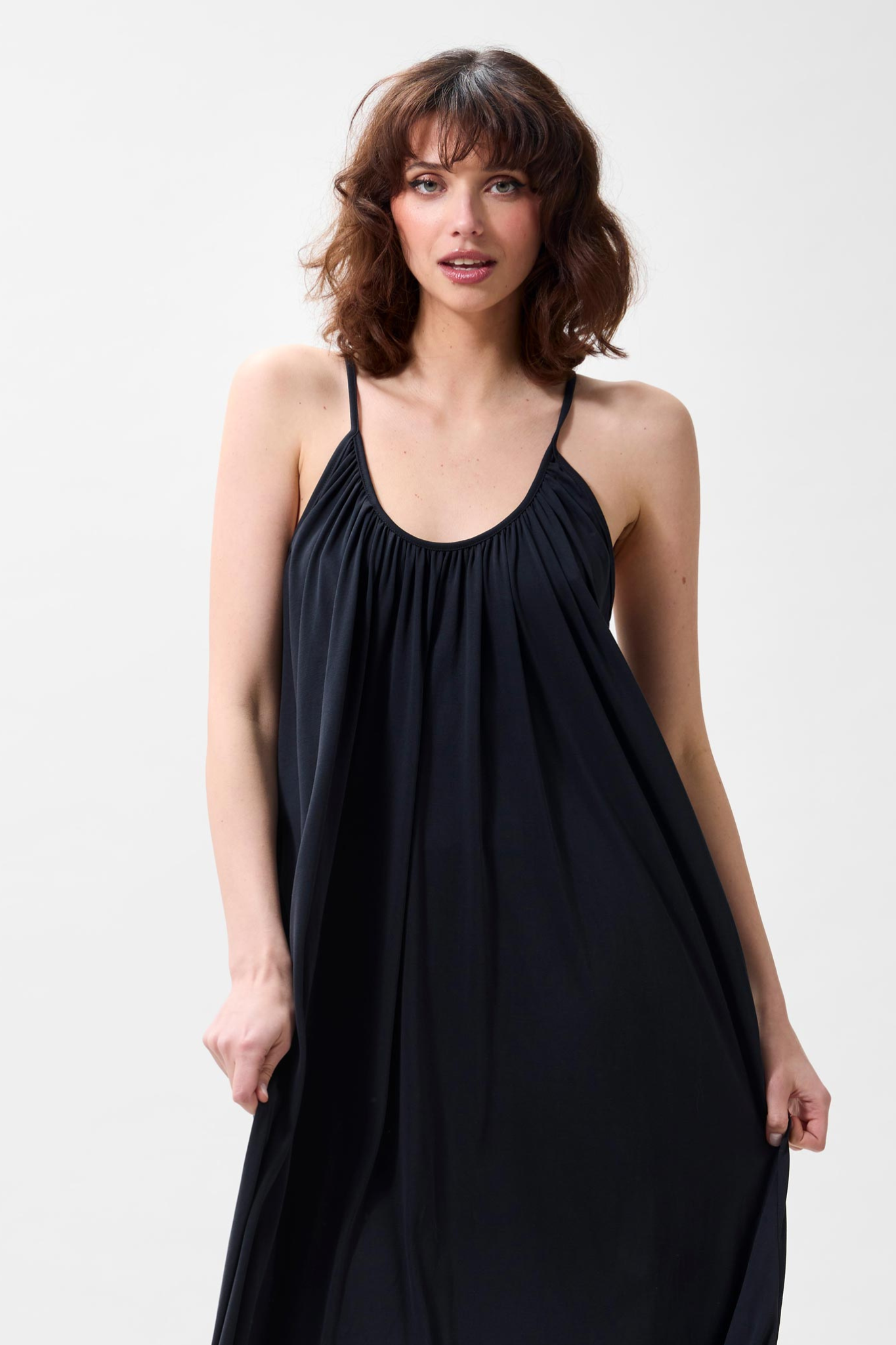 STRAP DRESS - DARK GREY