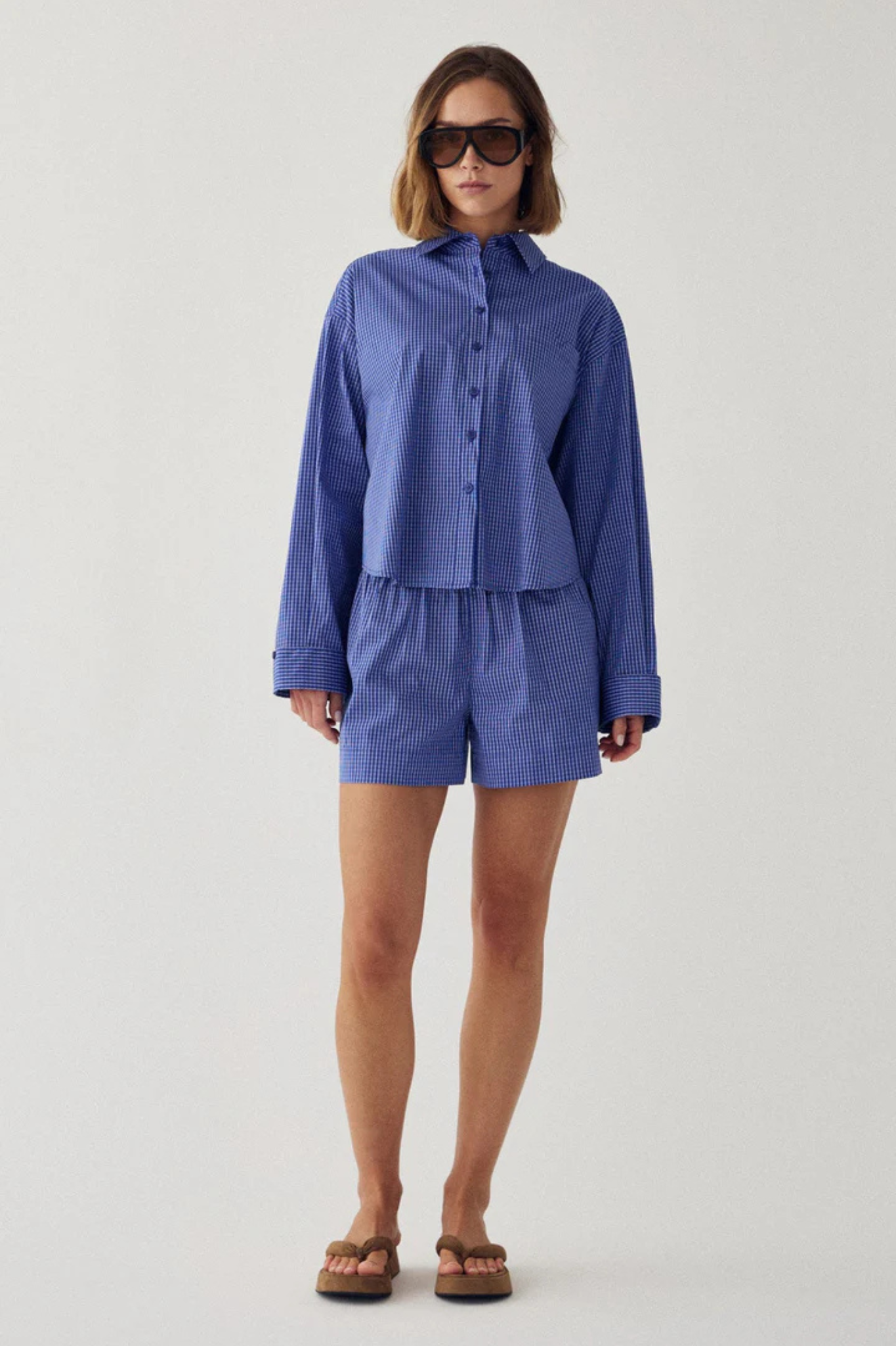MARLON C SHIRT - DAVY BLUE CHECK