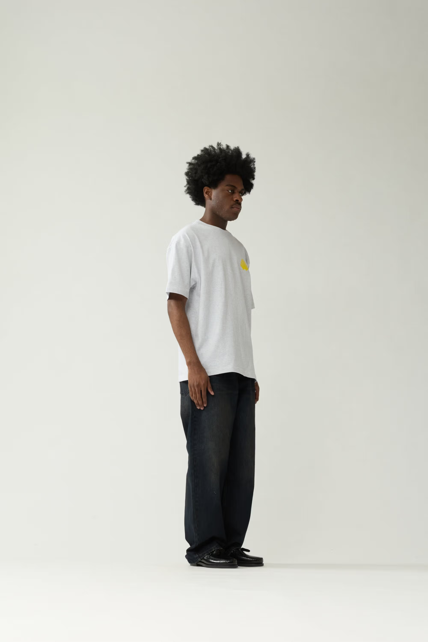 LOGO T-SHIRT - ASH LEMON