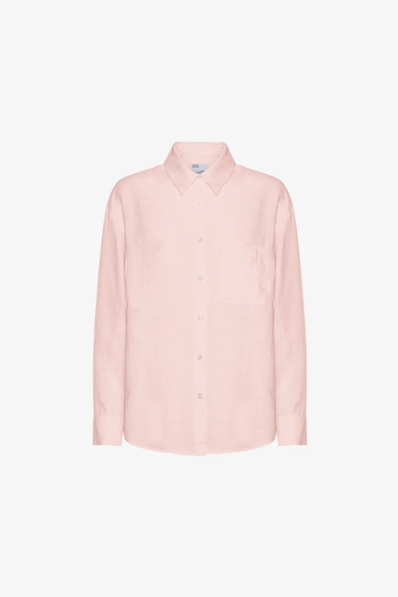 LINEN OVERSIZED SHIRT - FADED PINK