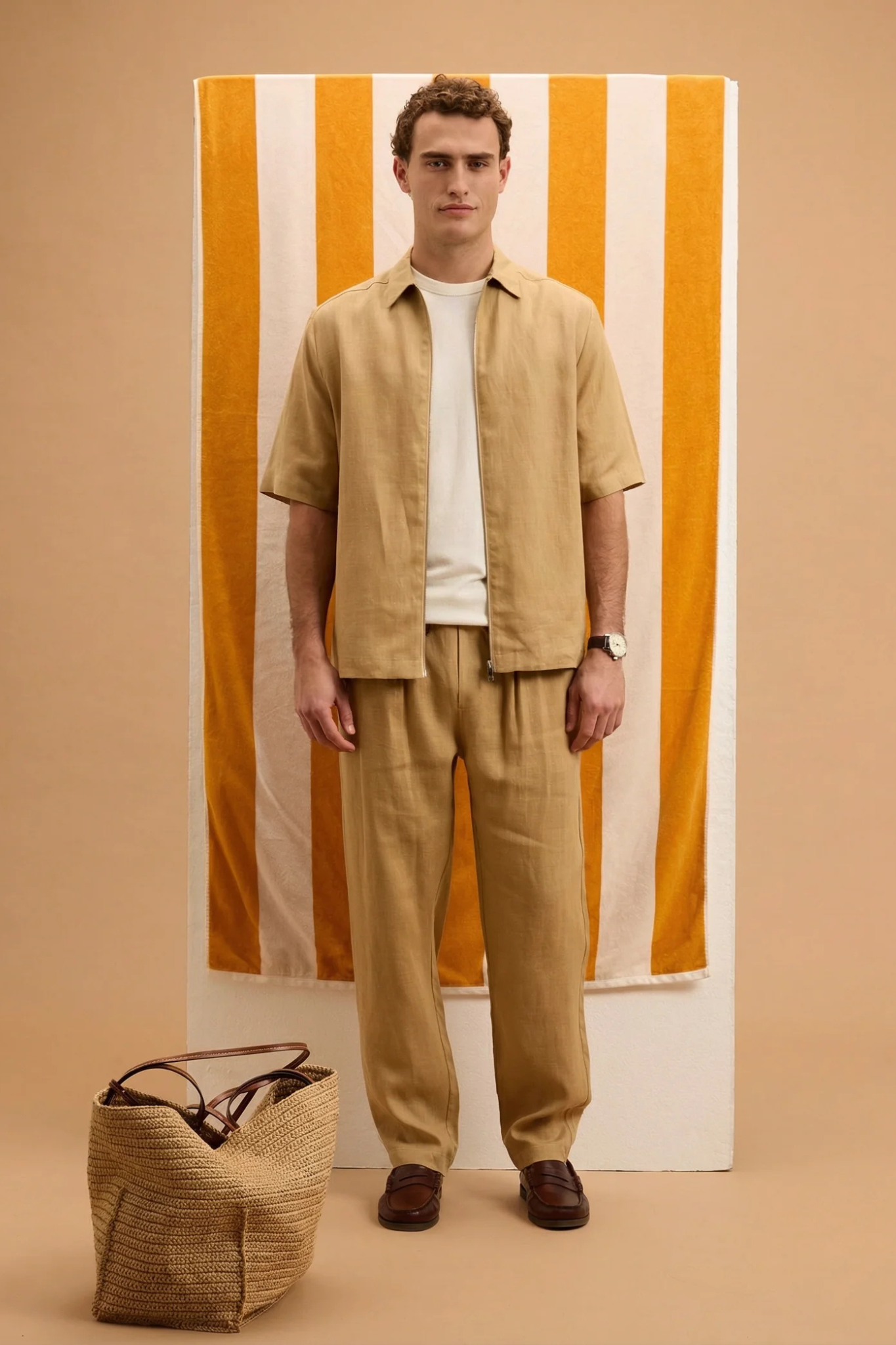 BLIN PANTS - BEIGE BROWN
