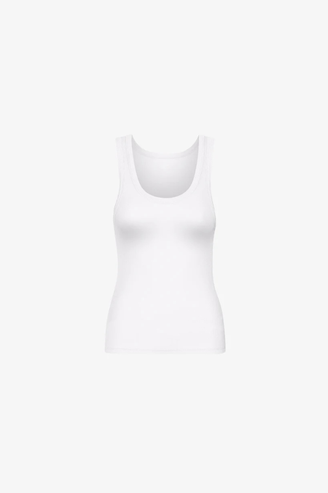 ORGANIC RIB TANK TOP WOMEN - OPTICAL WHITE