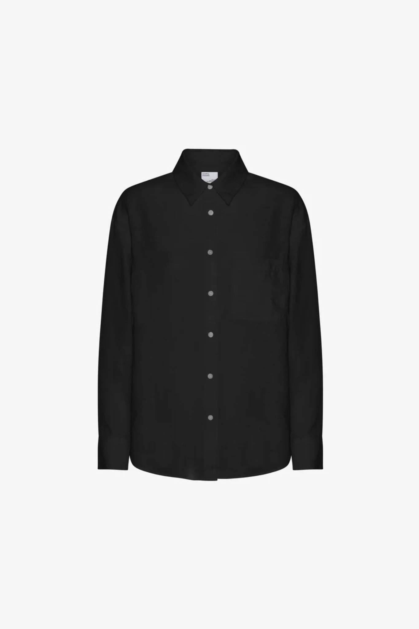 LINEN OVERSIZED SHIRT - DEEP BLACK