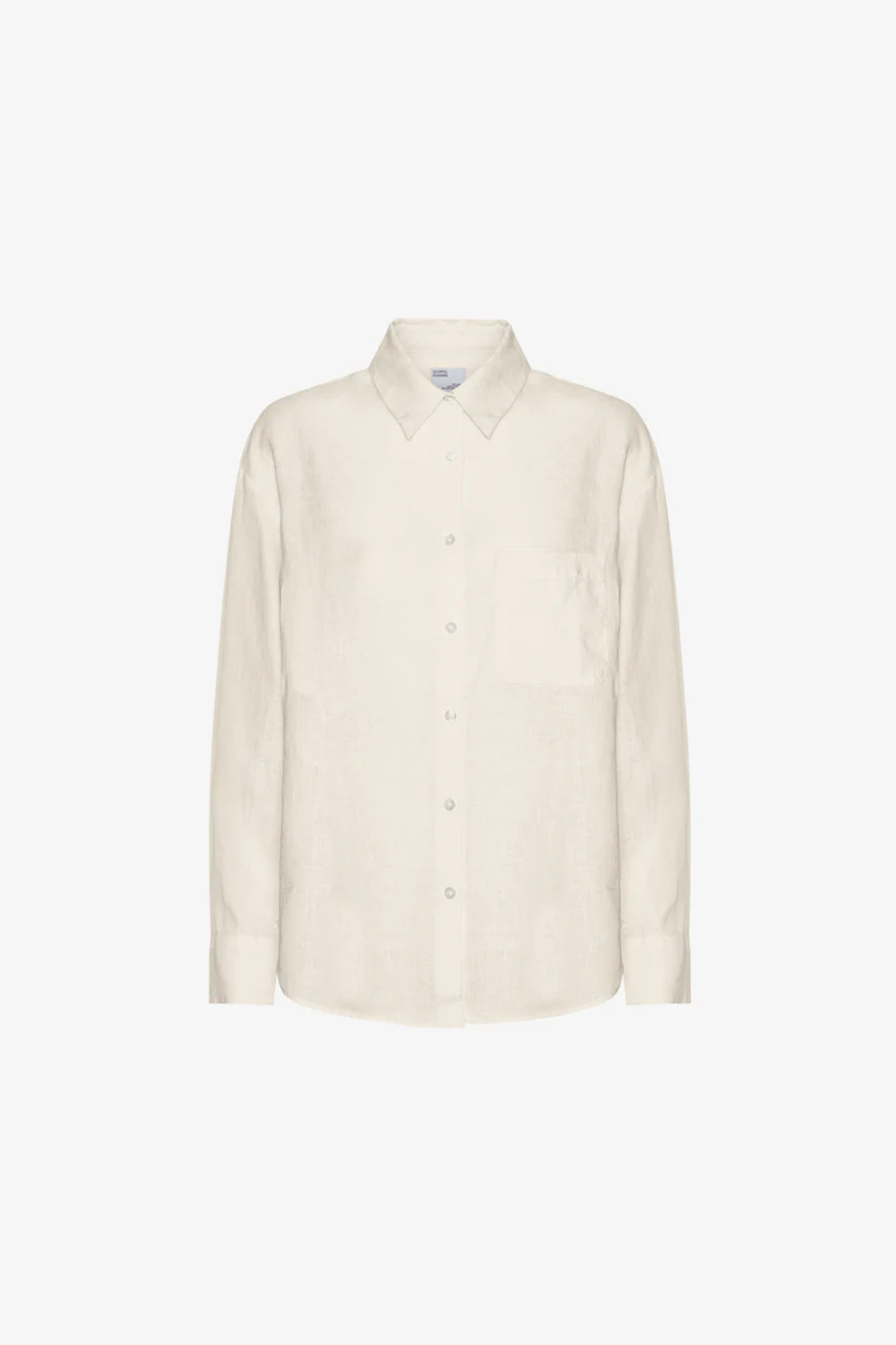 LINEN OVERSIZED SHIRT - IVORY WHITE