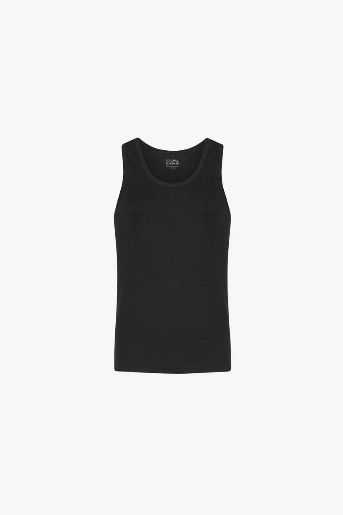 ORGANIC RIB TANK TOP - DEEP BLACK