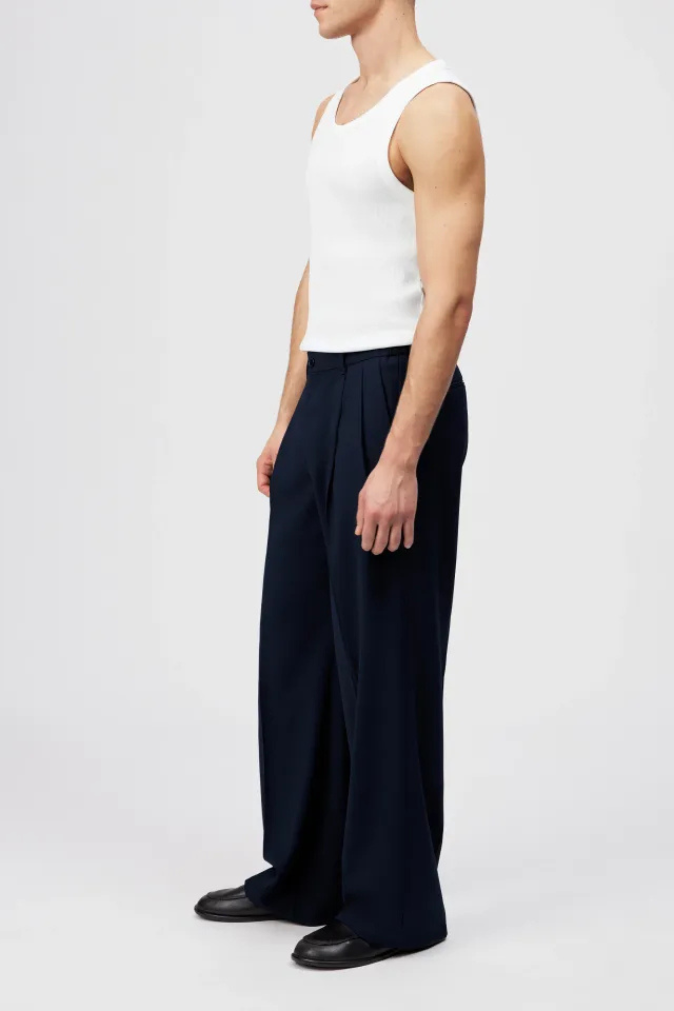 LEEK WIDE PANTS - BLUE
