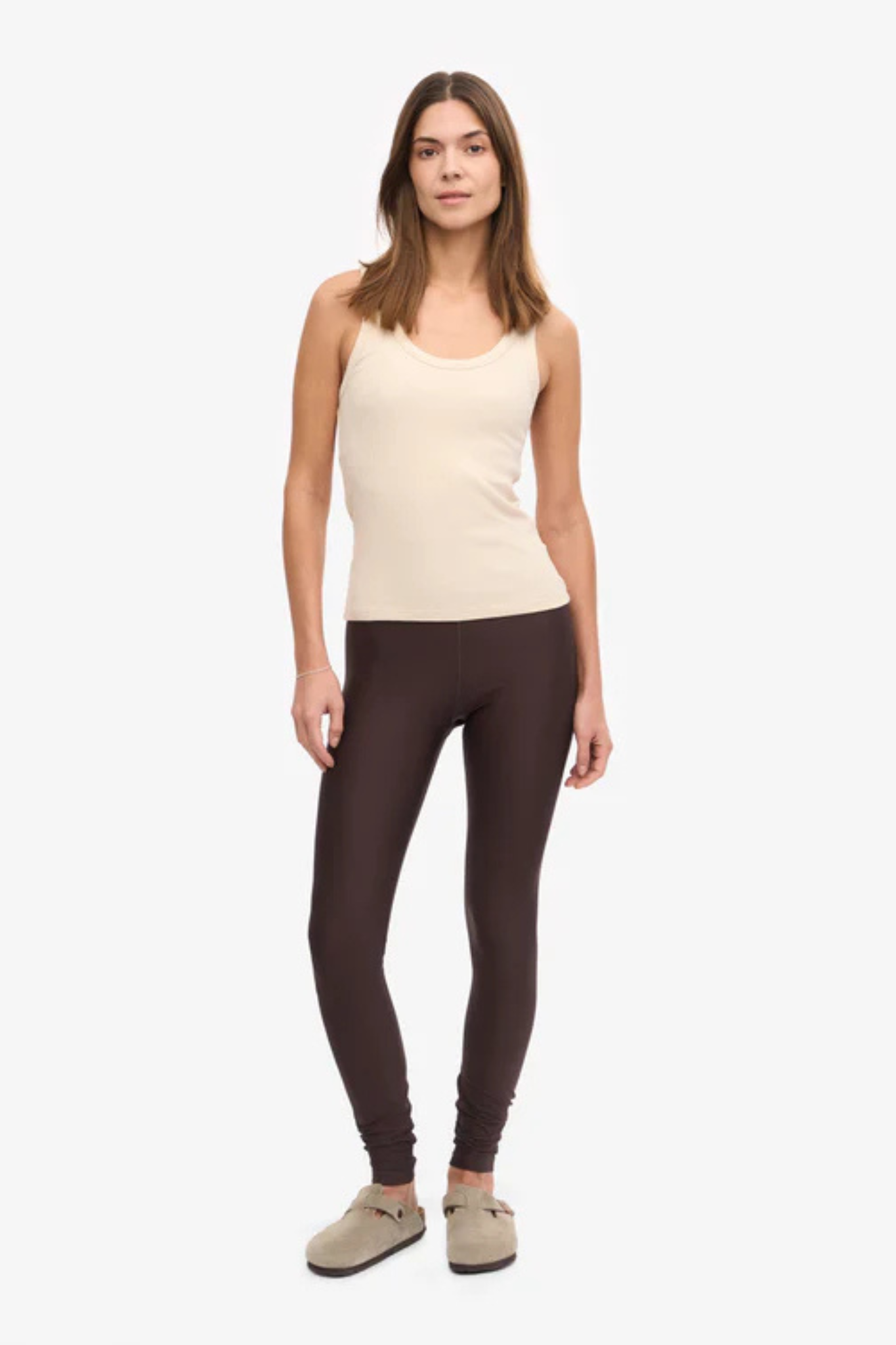 ORGANIC RIB TANK TOP WOMEN - IVORY WHITE