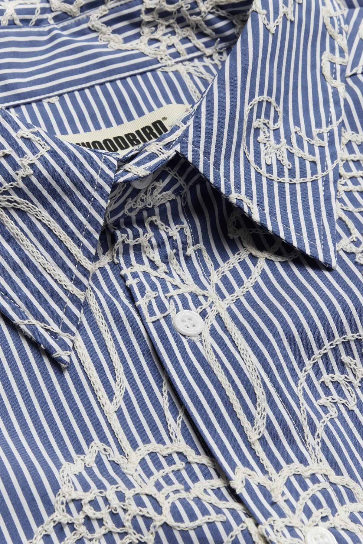 BROOKS EMB SHIRT - BLUE/WHITE