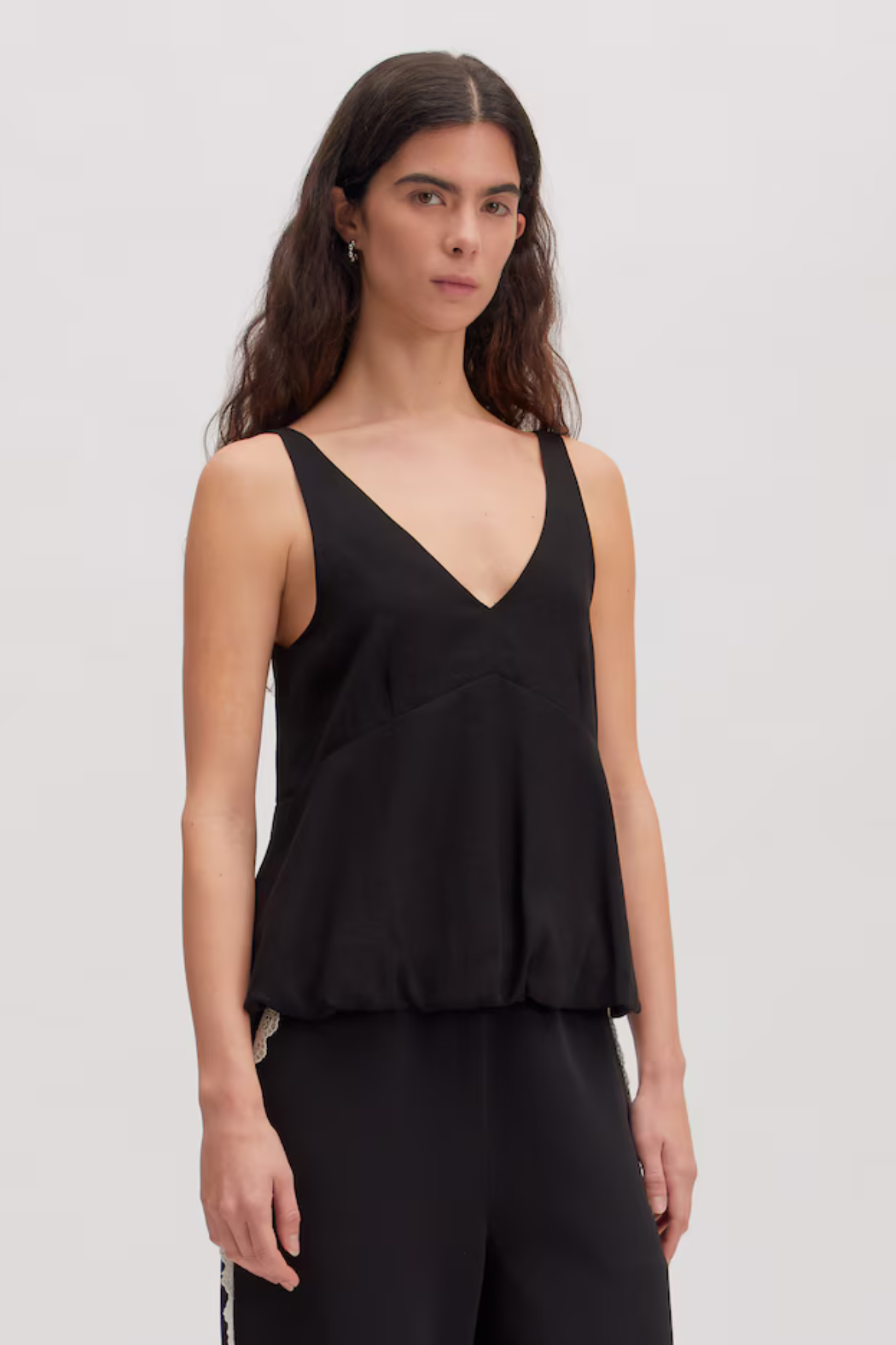 ZOJA PEPLUM TOP - BLACK