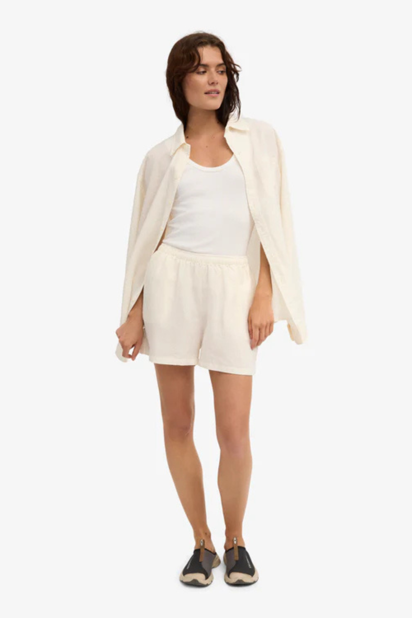 LINEN SHORT - IVORY WHITE