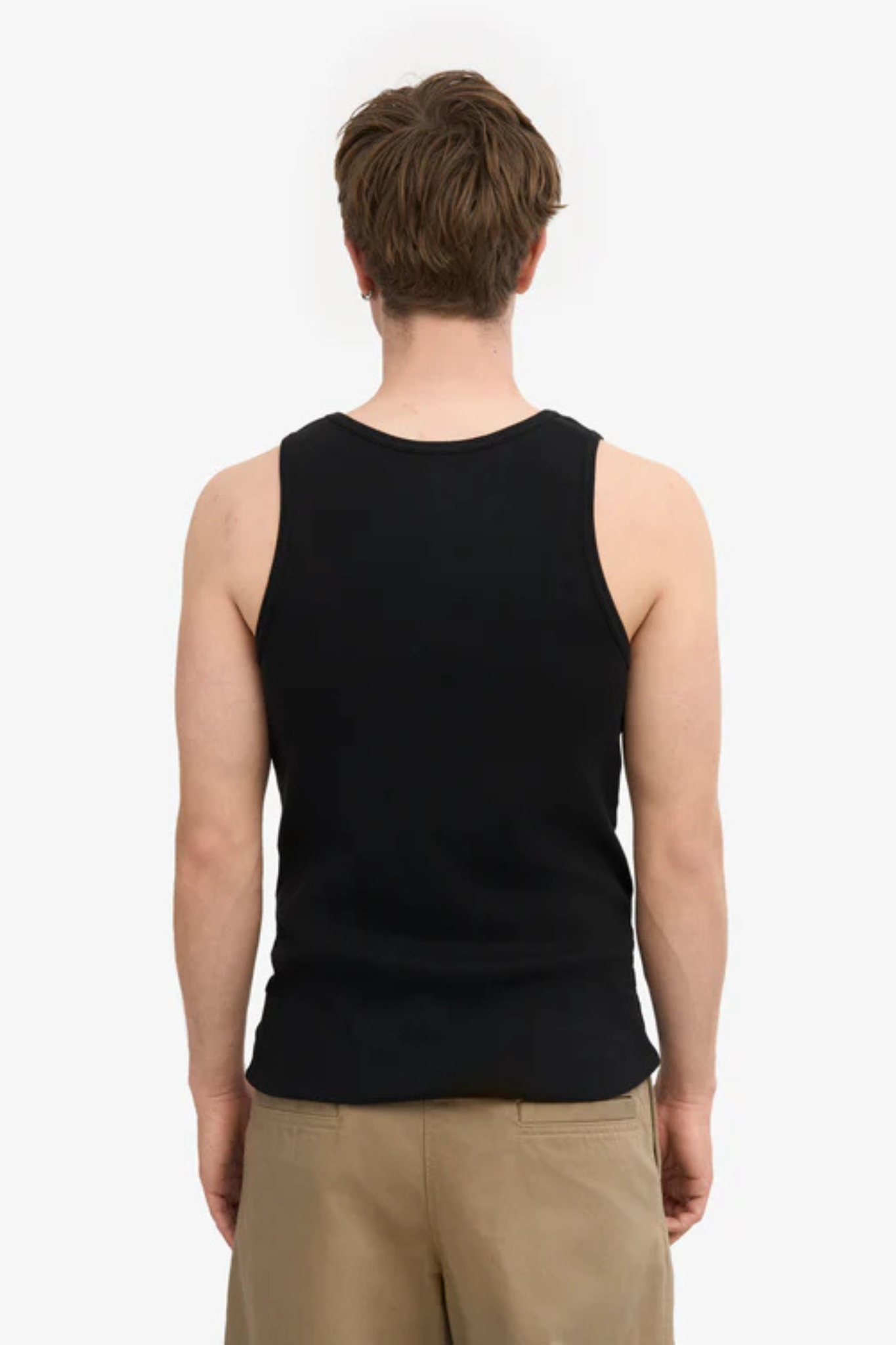 ORGANIC RIB TANK TOP - DEEP BLACK