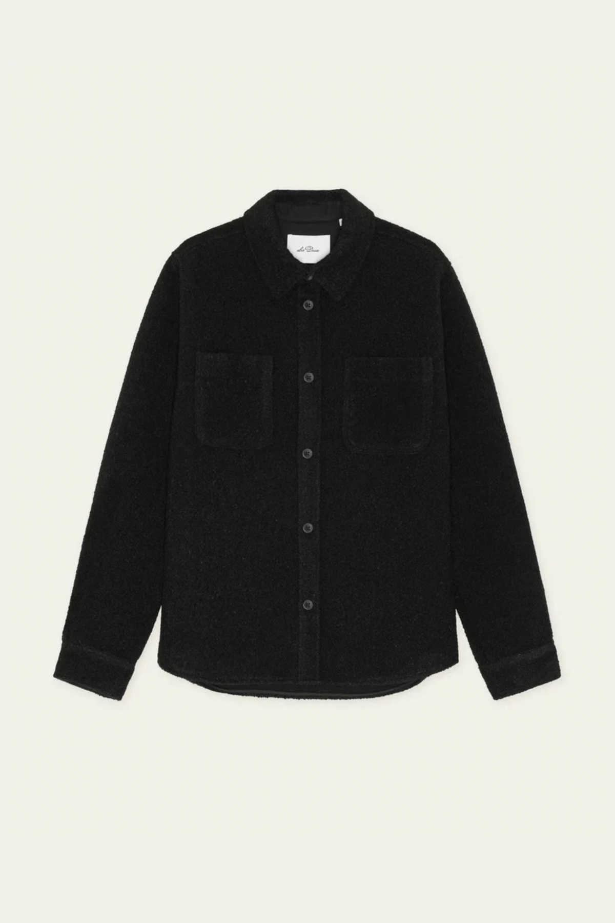BOUCLÈ OVERSHIRT - BLACK