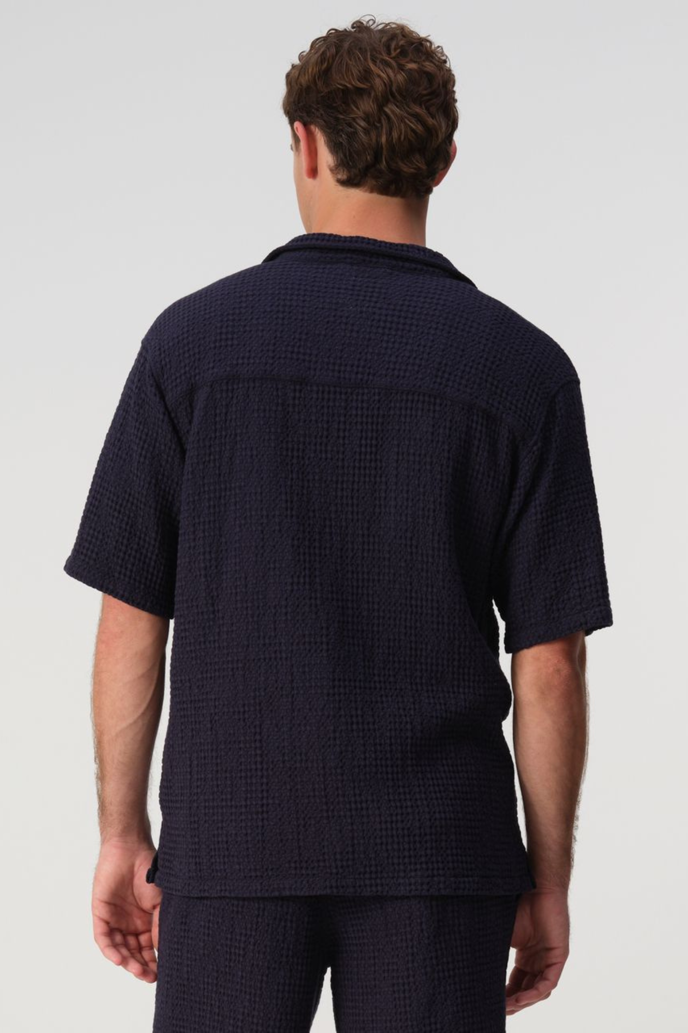 DUNCAN WAFFLE CASUAL SHIRT - SKY CAPTAIN
