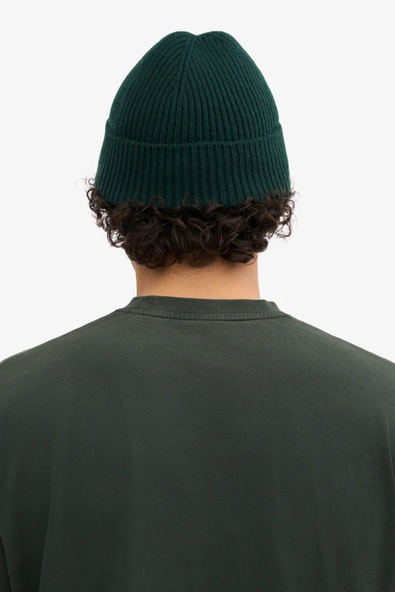 MERINO WOOL BEANIE - EMERALD GREEN